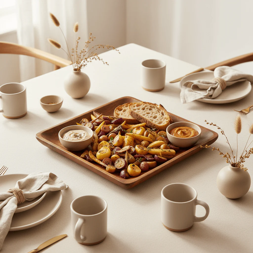 Kora Acacia Wood Large Square Platter - Image 3