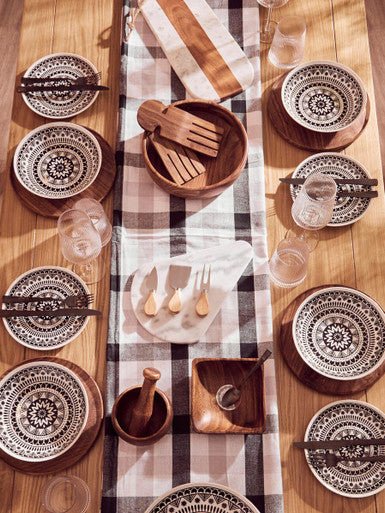 Kora Acacia Wood Large Square Platter - Image 9