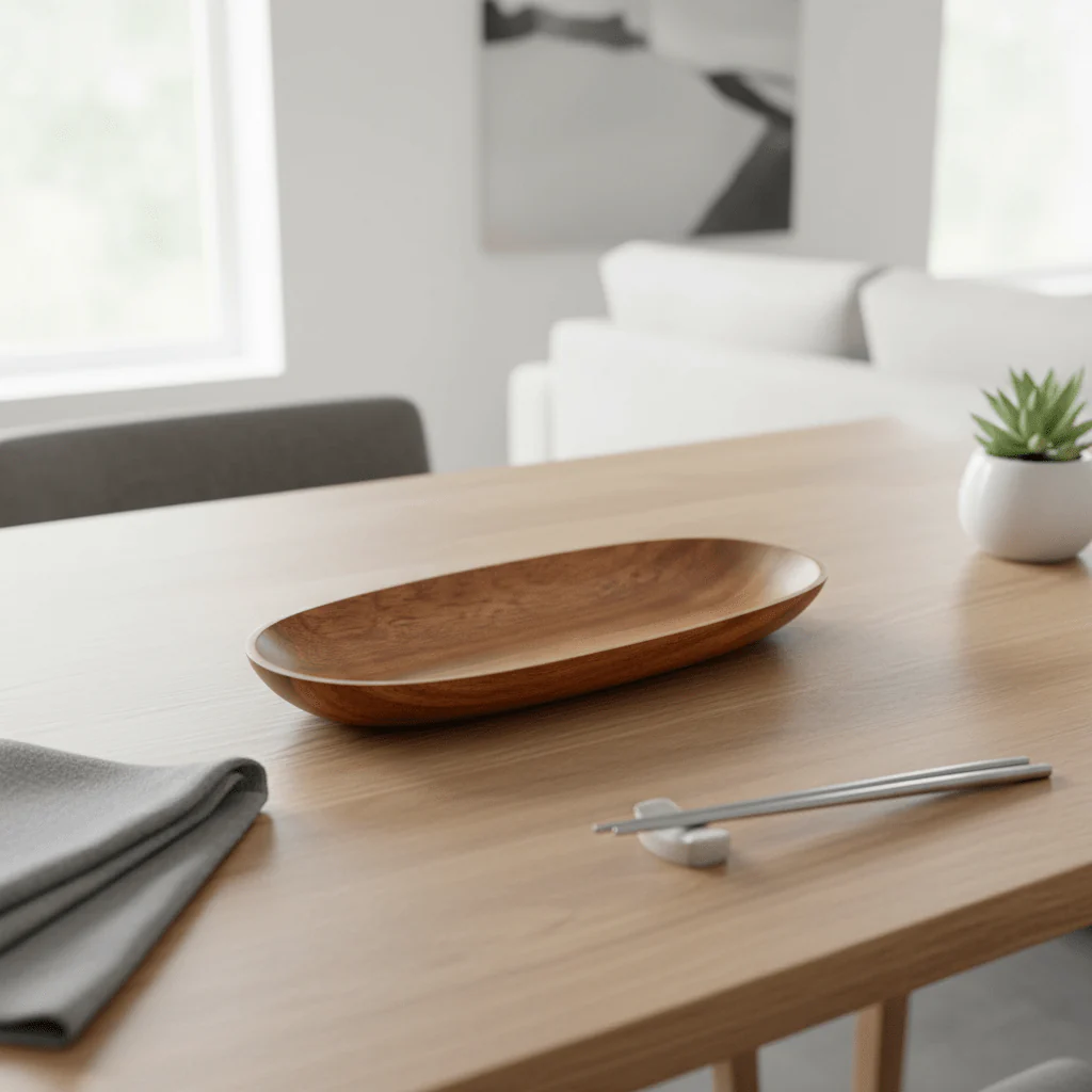 Kora Acacia Wood Medium Oval Serving Dish - Image 2