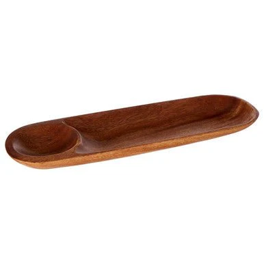 Kora Acacia Wood Oval Chip And Dip Tray - Image 5