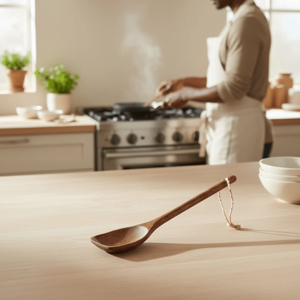 Kora Acacia Wood Solid Spoon - Image 2