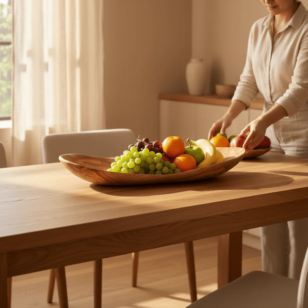 Kora Large Olive Wood Fruit Tray - Image 2