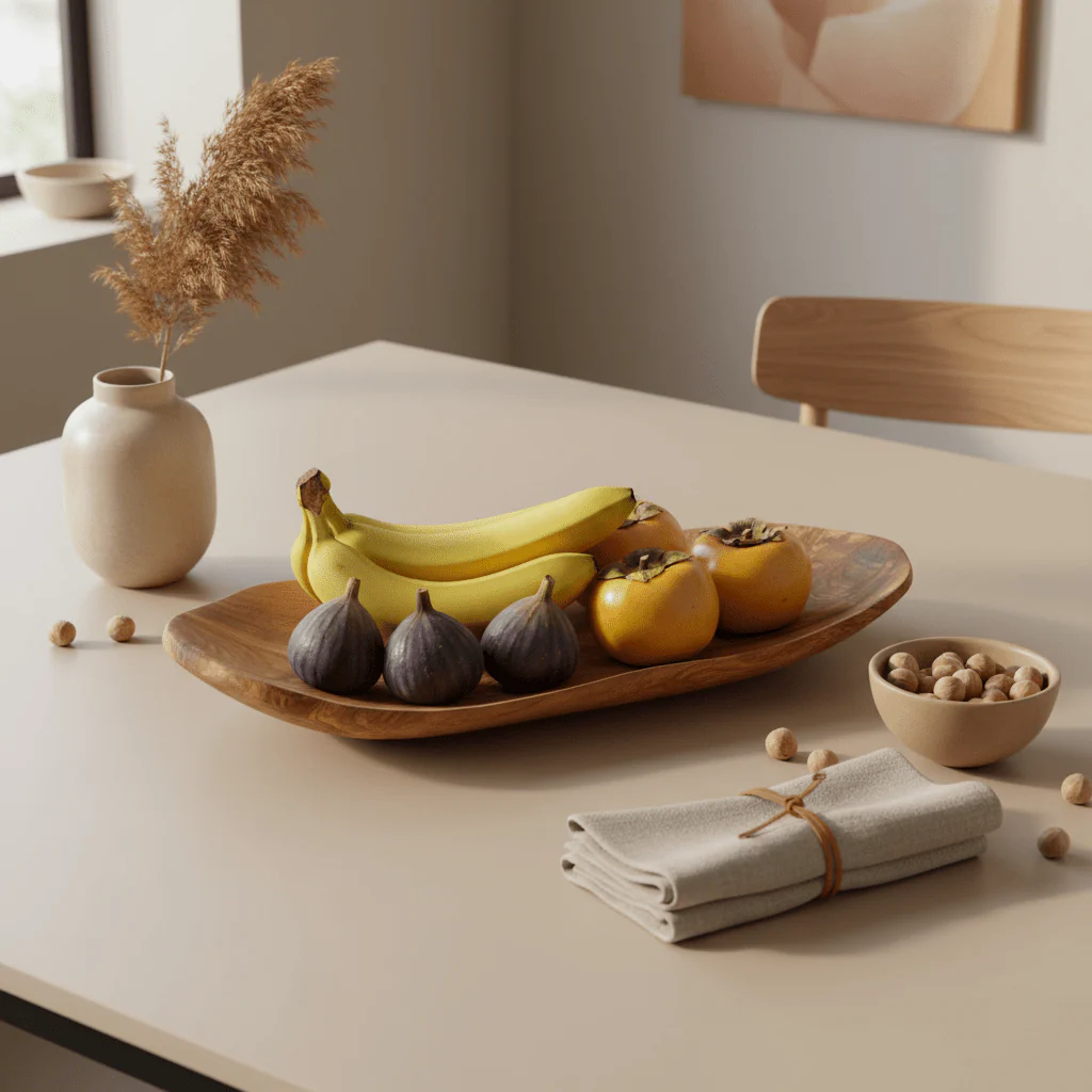 Kora Olive Wood Fruit Tray - Image 4