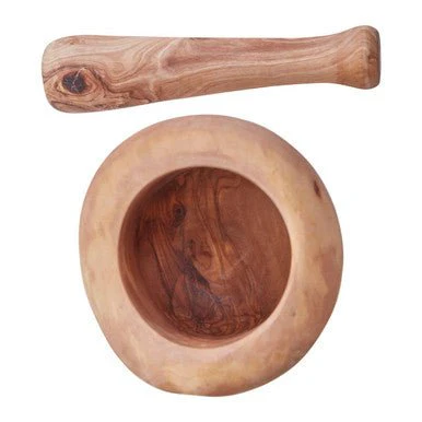 Kora Olive Wood Mortar And Pestle - Image 6