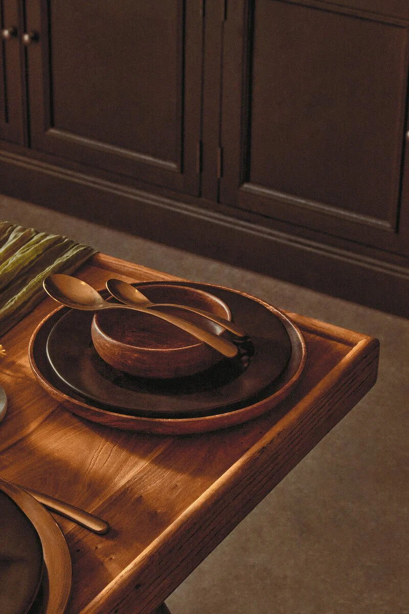 Kora Round Acacia Wood Plate - Image 17