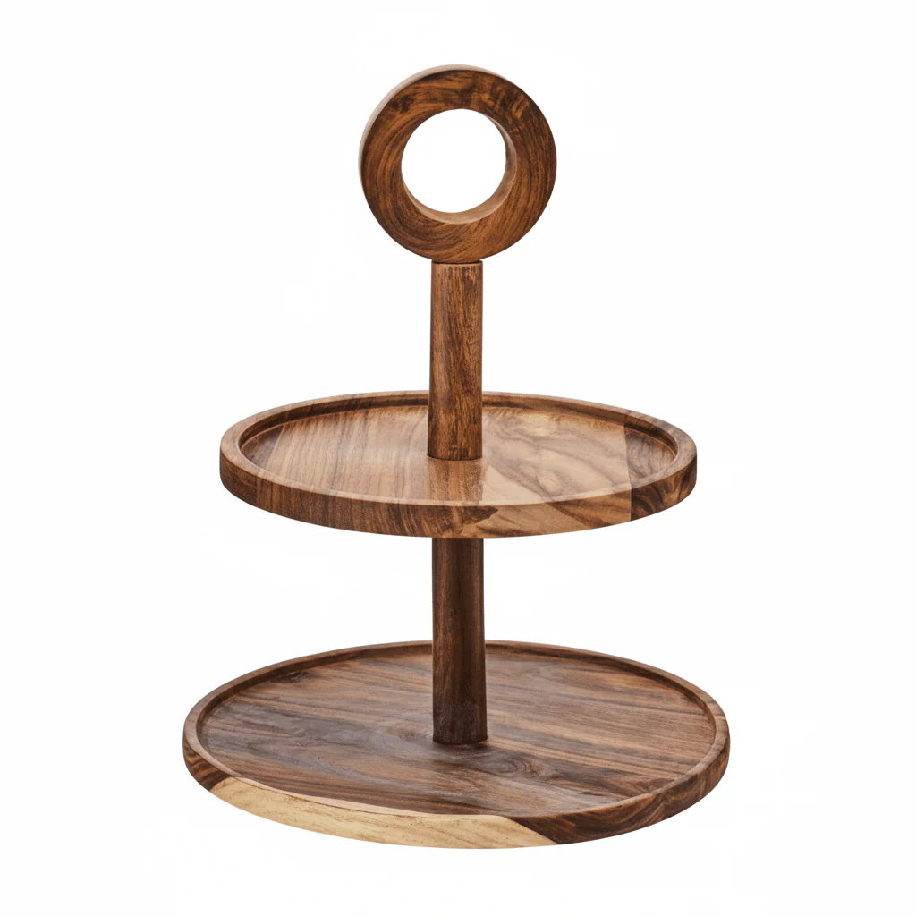 Kora Sheesham Wood Two Tier Cake Stand - Image 7