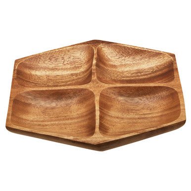Kora Small Four Section Serving Dish In Acacia Wood - Image 5