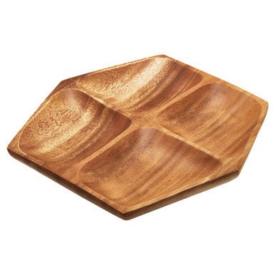 Kora Small Four Section Serving Dish In Acacia Wood - Image 9