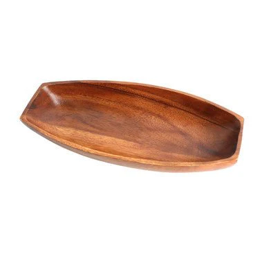Kora Small Oblong Platter Dish In Acacia Wood - Image 9