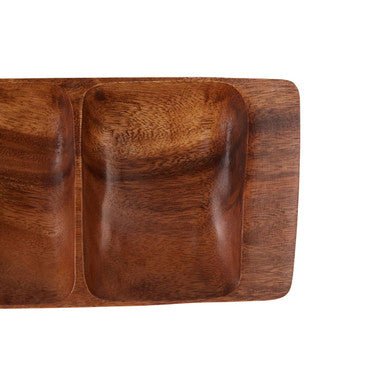 Kora Three Section Serving Dish In Acacia Wood - Image 6