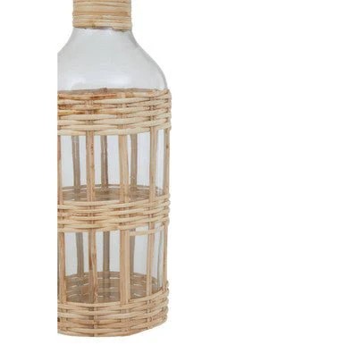 Kuta Natural Cane and Glass Large Vase - Image 9