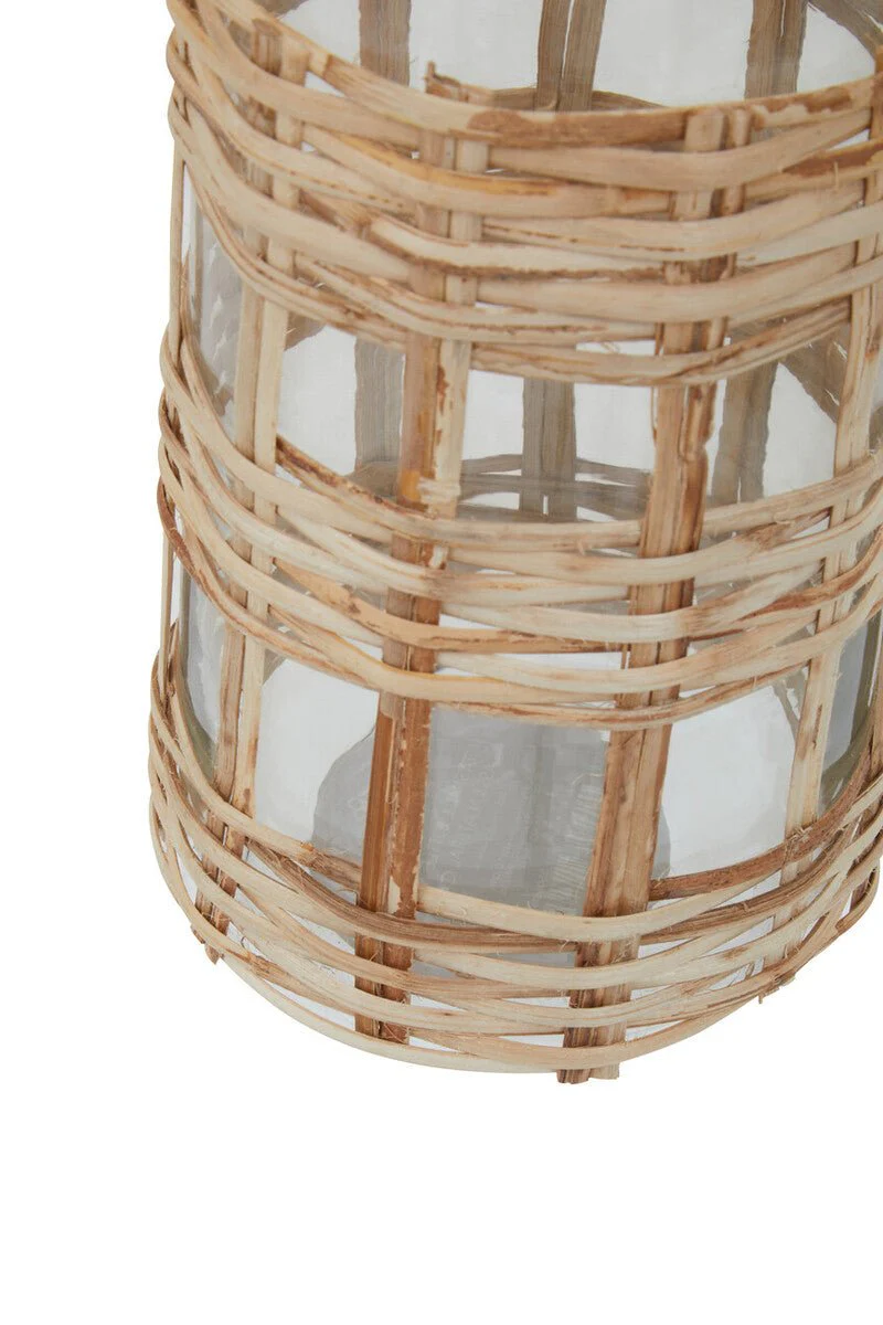 Kuta Natural Cane and Glass Small Vase - Image 11