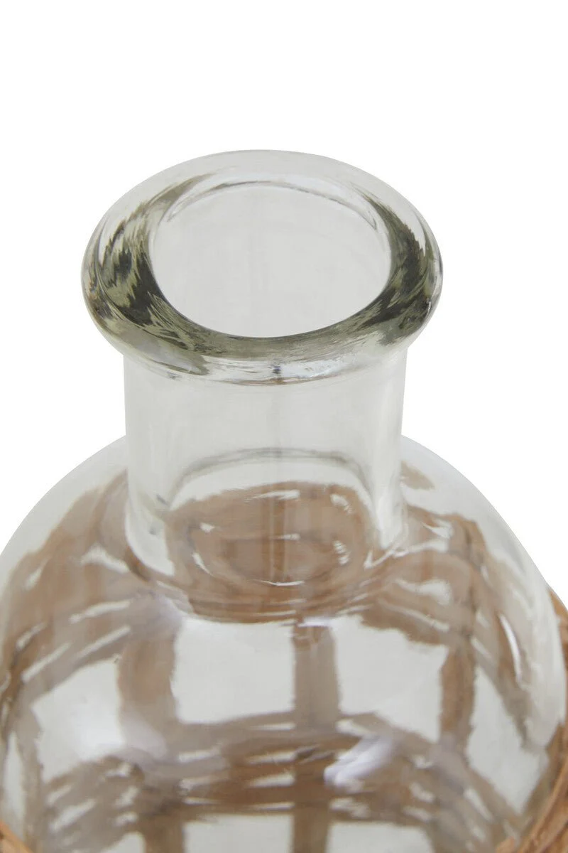 Kuta Natural Cane and Glass Small Vase - Image 12