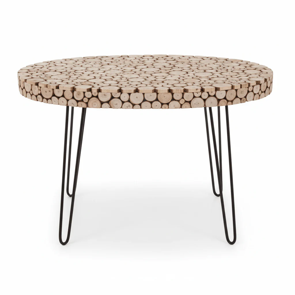 Lacuna Fir Wood Oval Coffee Table