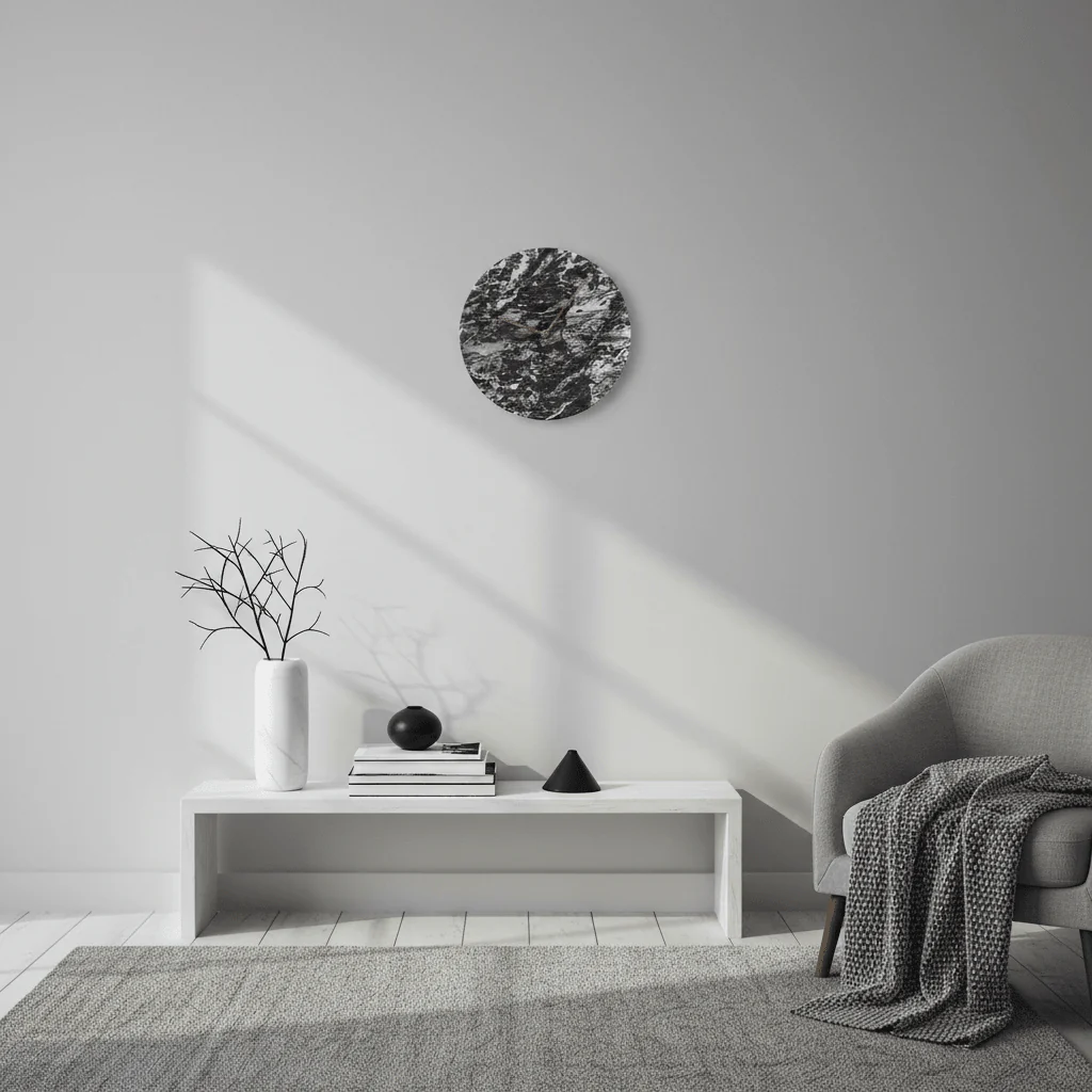 Lamonte Black Marble Wall Clock - Image 3