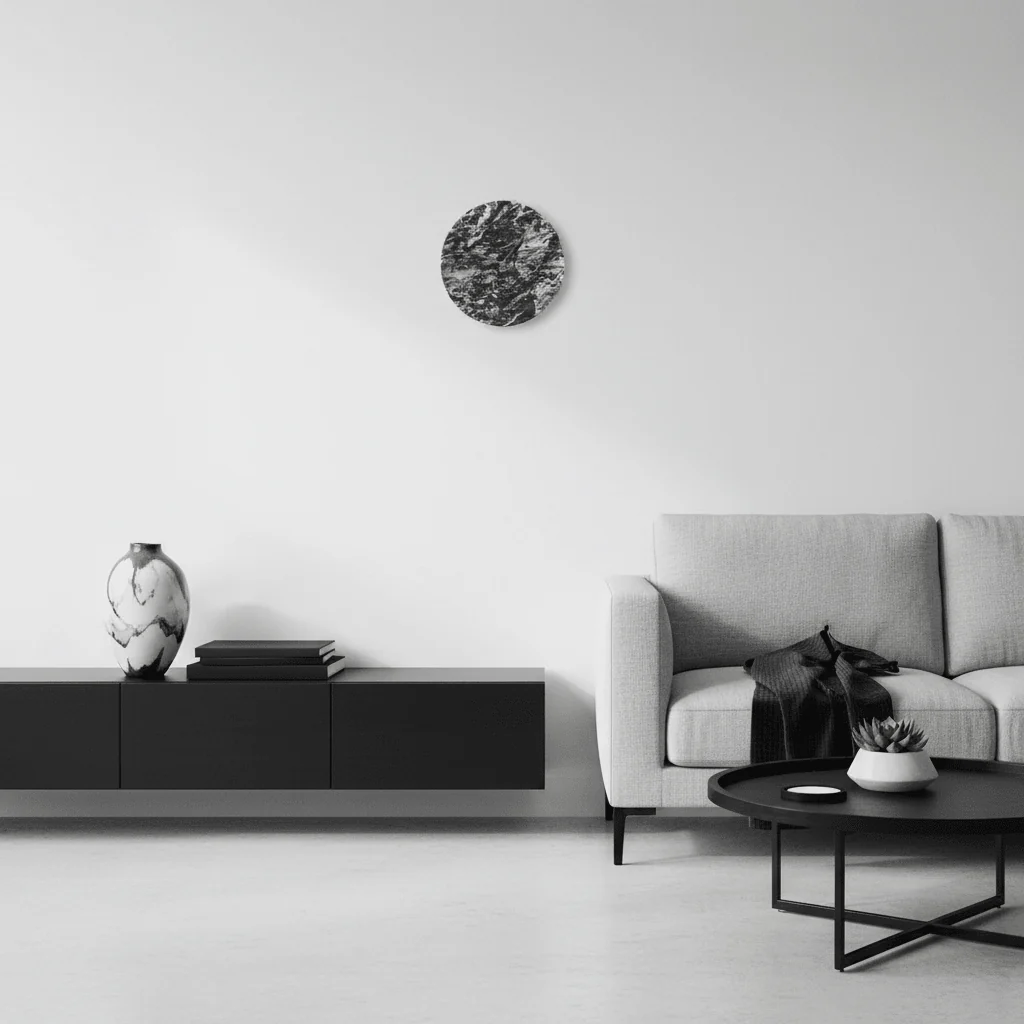 Lamonte Black Marble Wall Clock - Image 4
