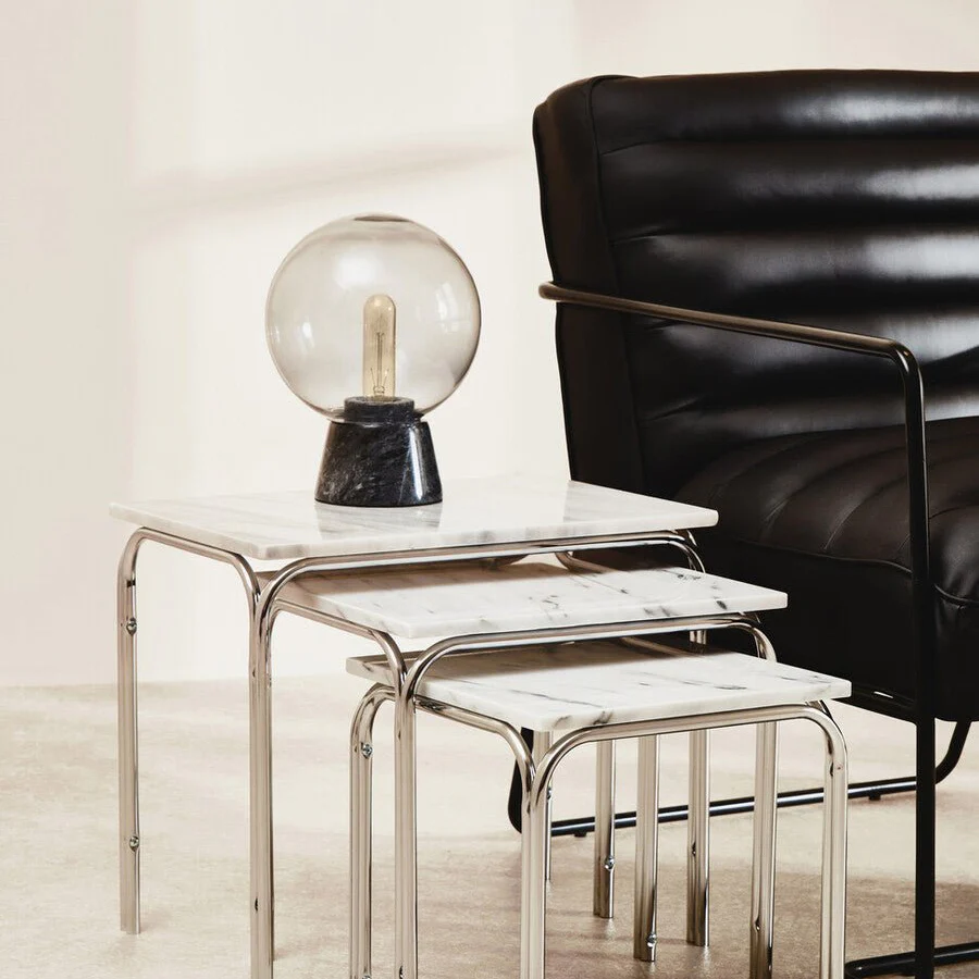 Lamonte Globe Lamp with Black Marble Base - Image 2