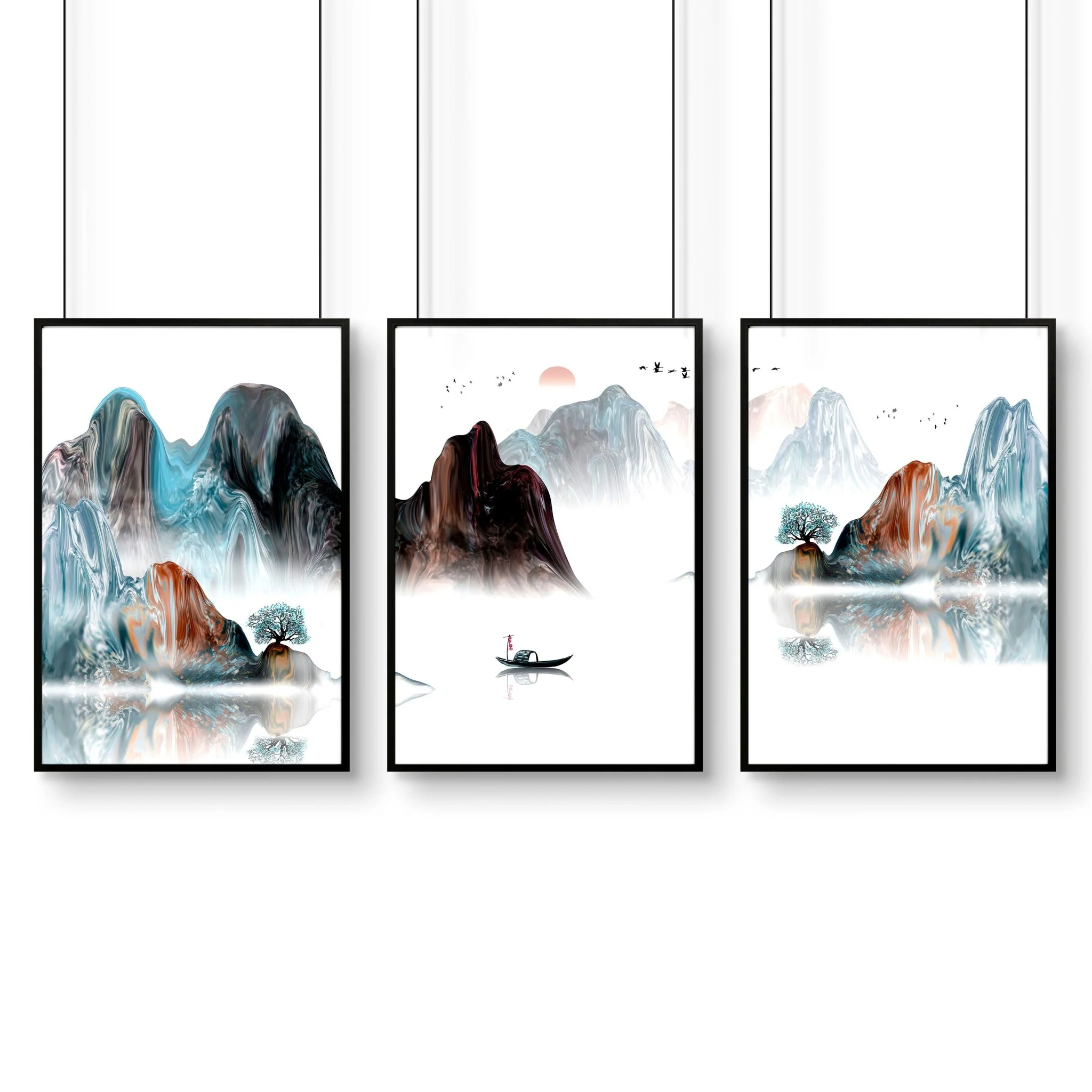 Landscape art | set of 3 wall art prints for office - Image 10