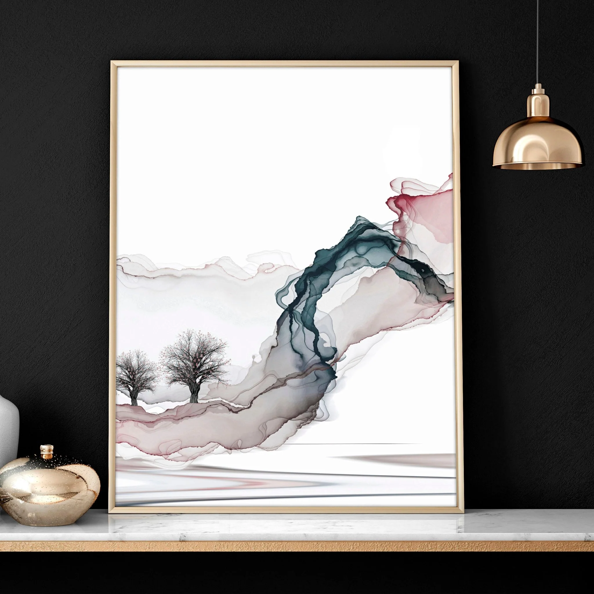 Landscape art sunset | set of 3 framed wall art - Image 5
