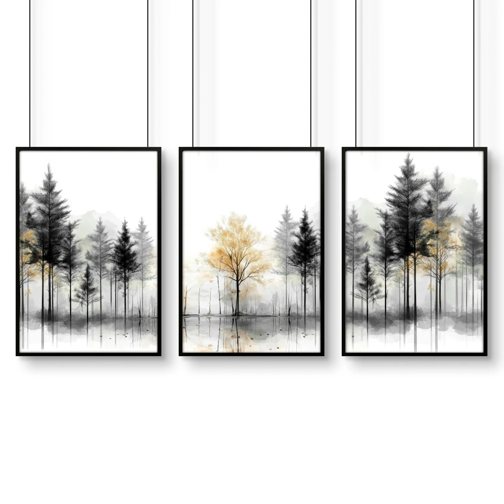 Landscape Canvas Wall Art | Set of 3 Asian Inspired Wall art Prints - Image 13