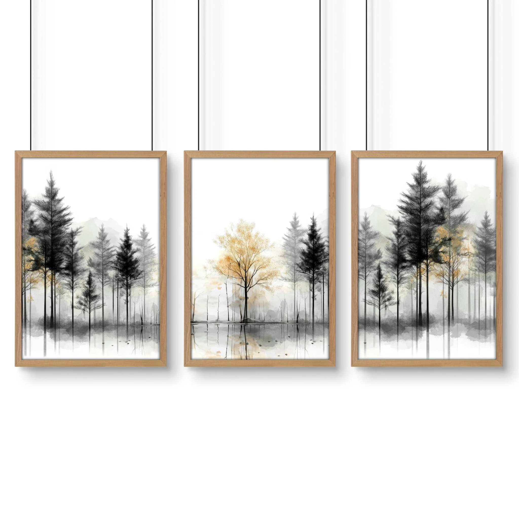 Landscape Canvas Wall Art | Set of 3 Asian Inspired Wall art Prints - Image 14
