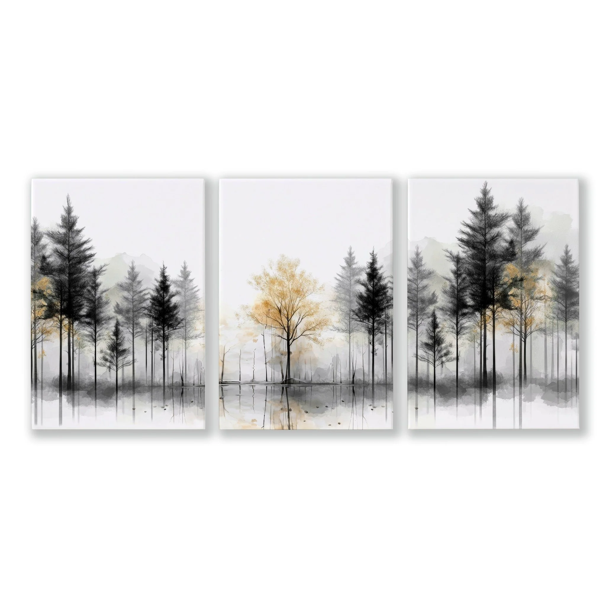 Landscape Canvas Wall Art | Set of 3 Asian Inspired Wall art Prints - Image 16