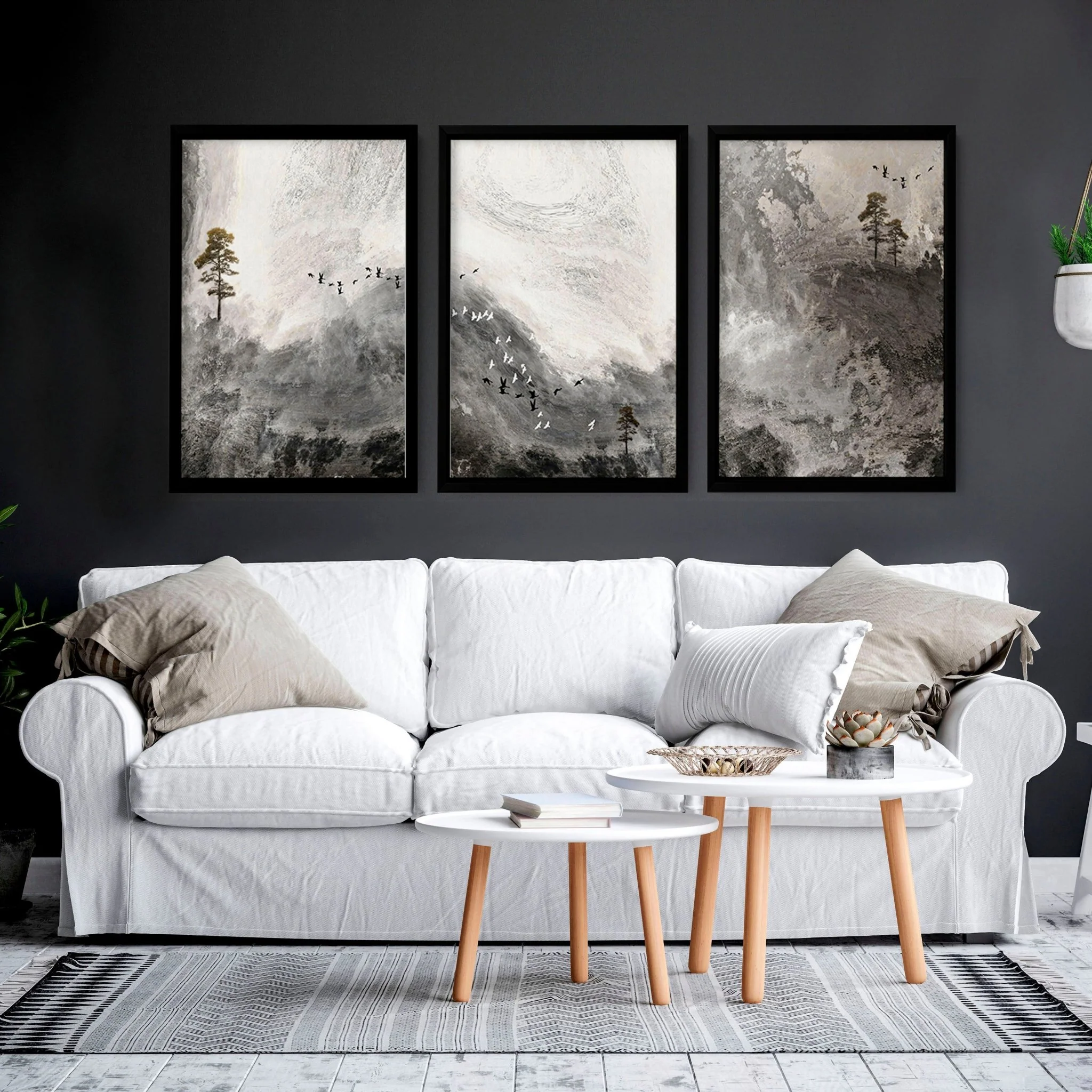 Living room art wall | set of 3 Landscape art prints - Image 3