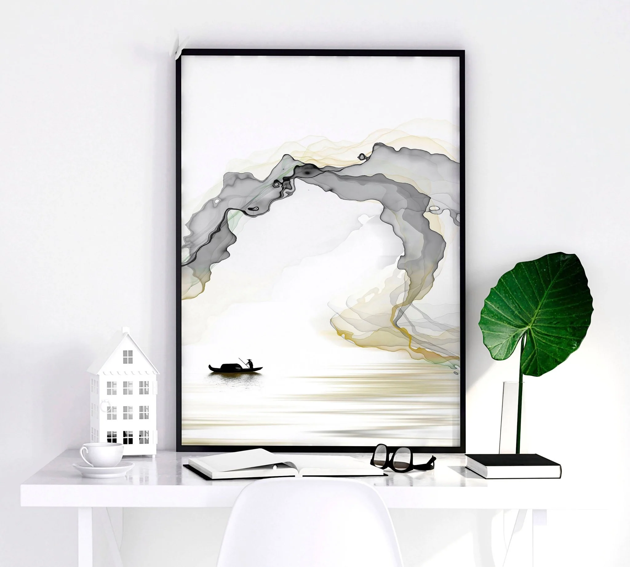 Landscape painting Japanese | set of 3 Bedroom wall art - Image 5