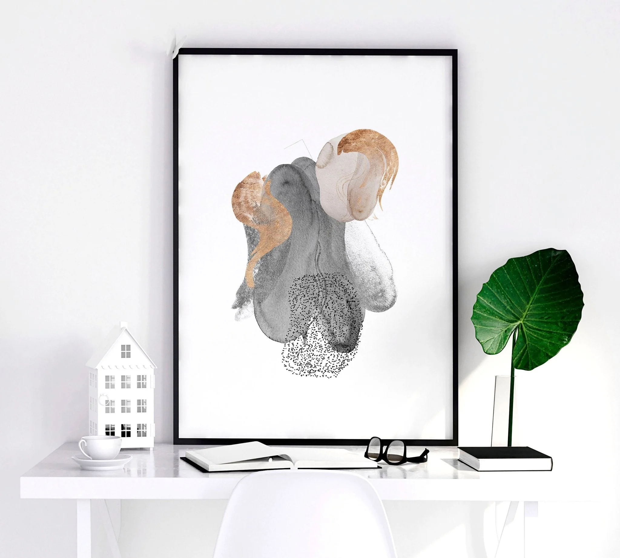 Large abstract prints | set of 3 wall art for living room - Image 3