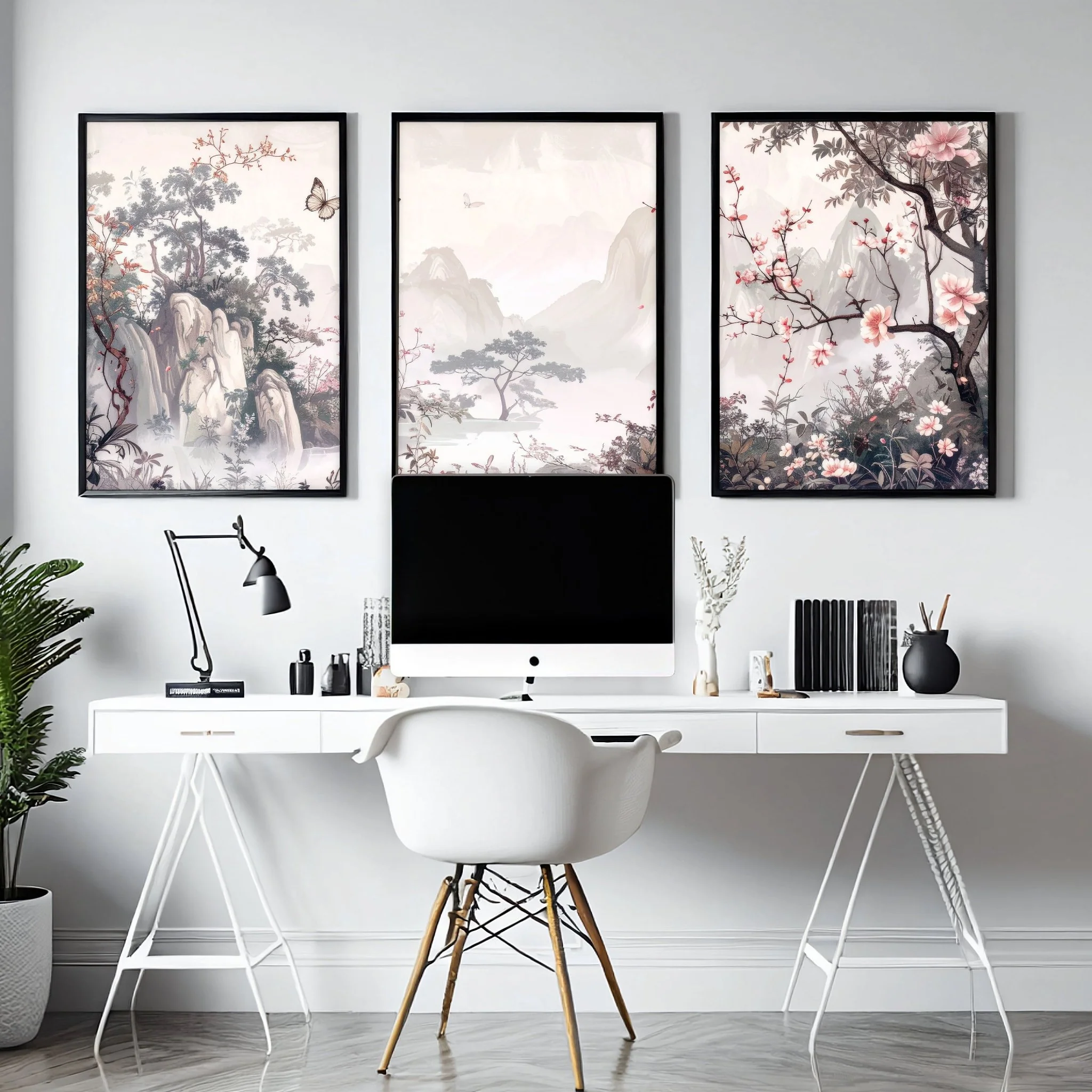 Large Artwork For Walls | Set of 3 Chinoiserie Wall art Prints - Image 4
