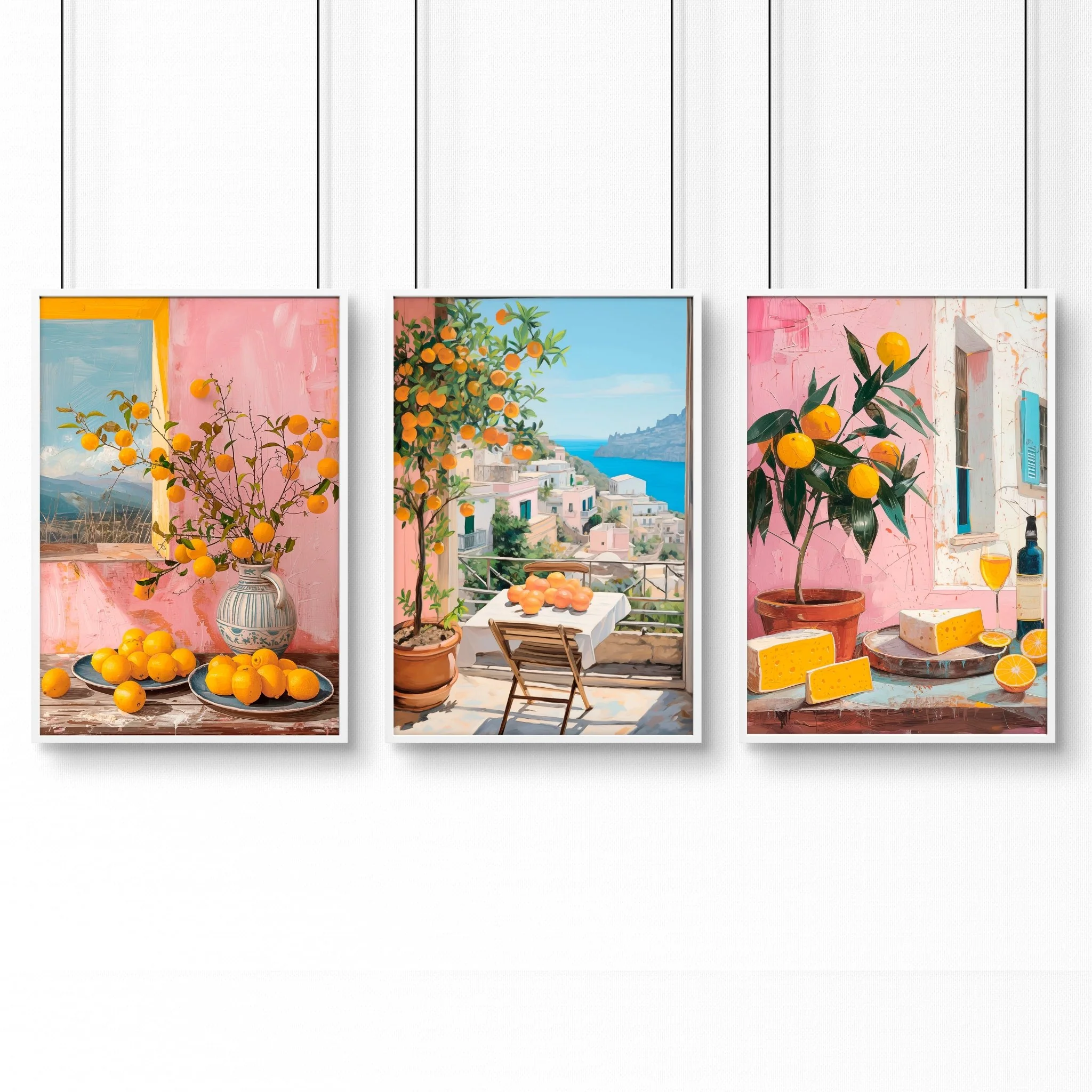 Large Canvas For Living Room | Set of 3 Italian Lifestyle Wall art Prints - Image 14