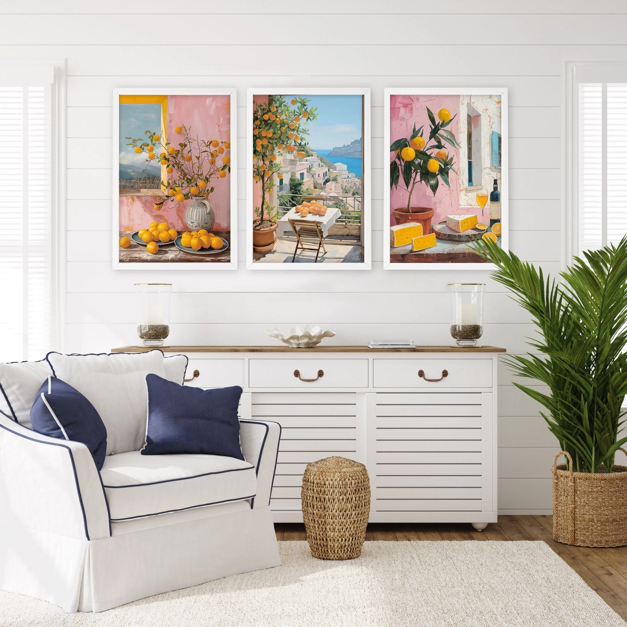 Large Canvas For Living Room | Set of 3 Italian Lifestyle Wall art Prints - Image 3