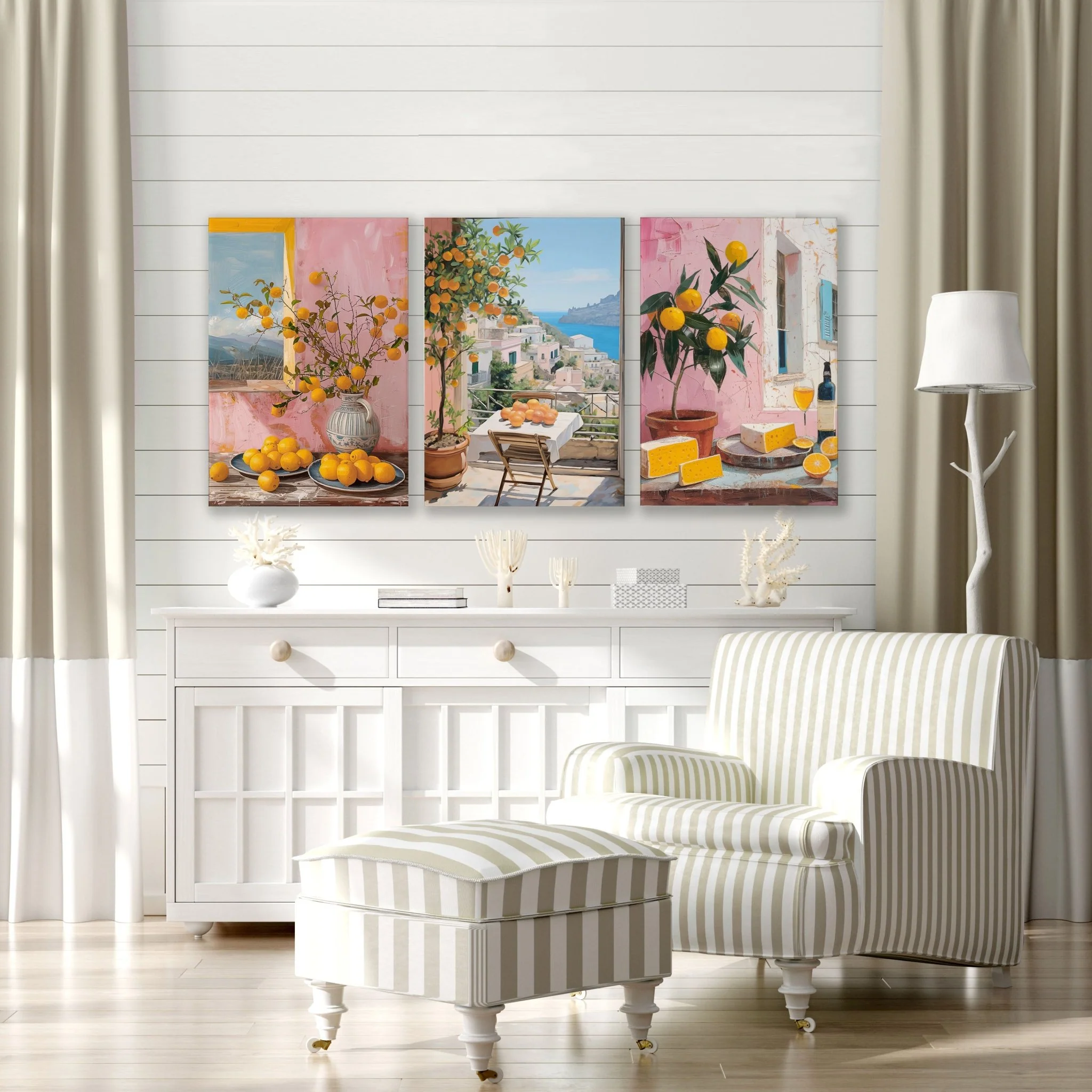 Large Canvas For Living Room | Set of 3 Italian Lifestyle Wall art Prints - Image 6