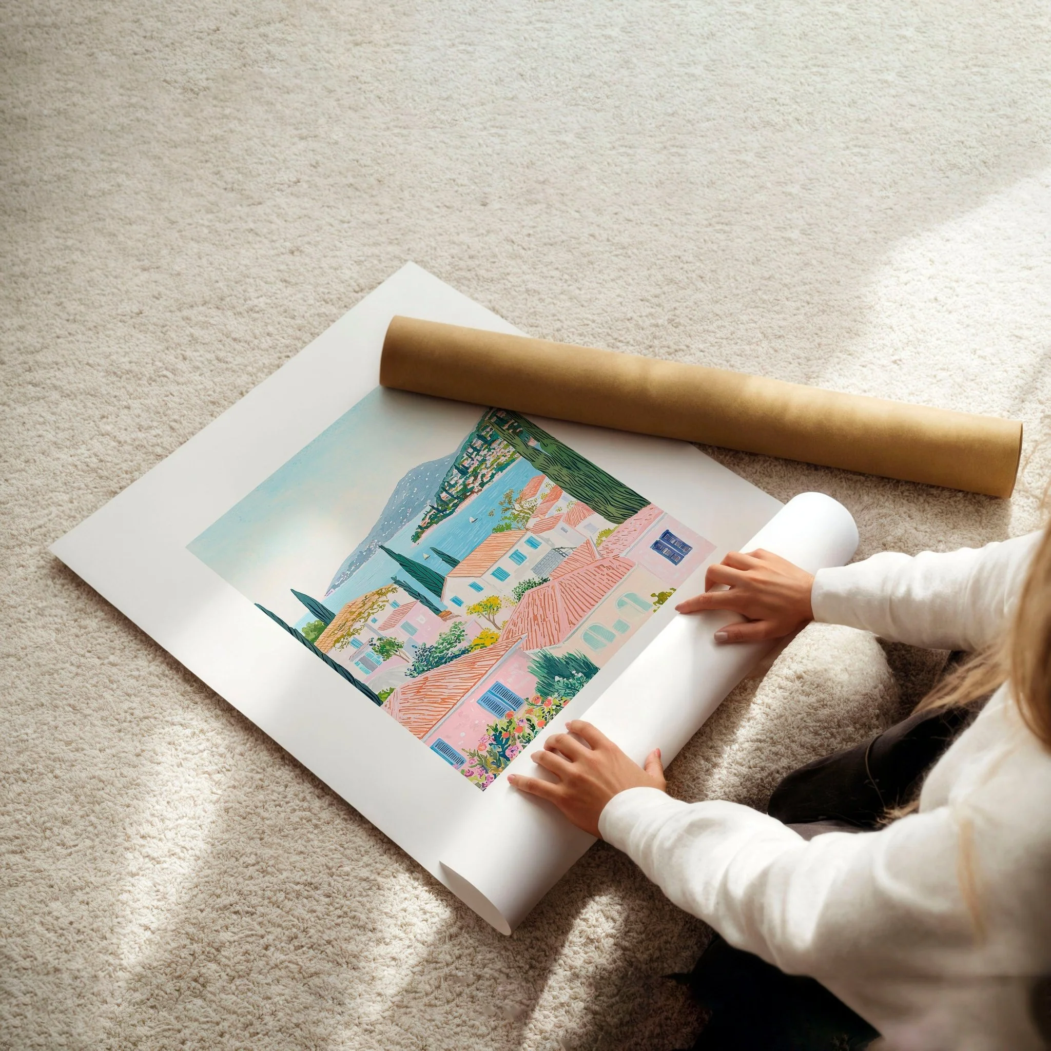 Large Canvas Pictures For Living Room | Set of 3 Beach Decor Wall art Prints - Image 10