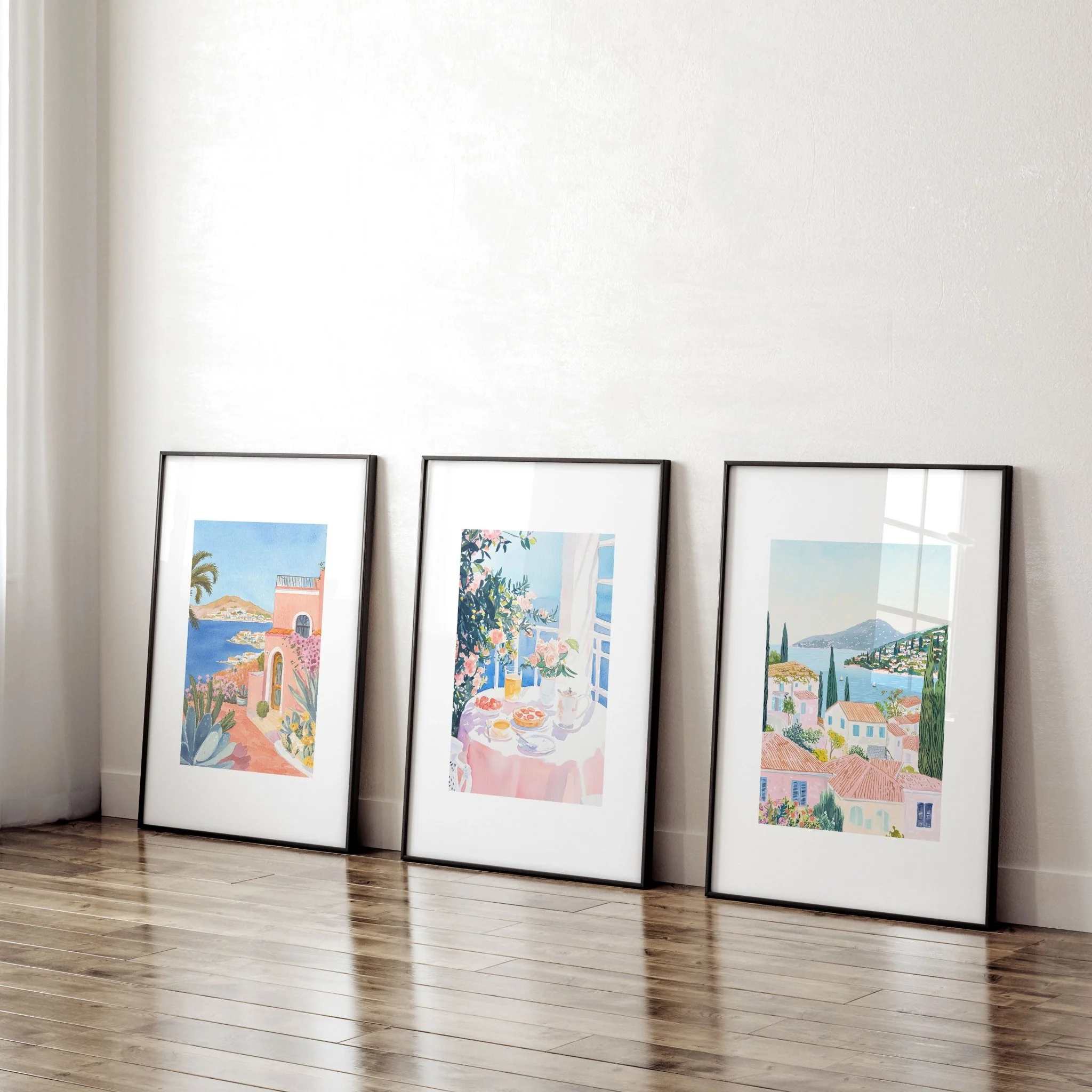 Large Canvas Pictures For Living Room | Set of 3 Beach Decor Wall art Prints - Image 3