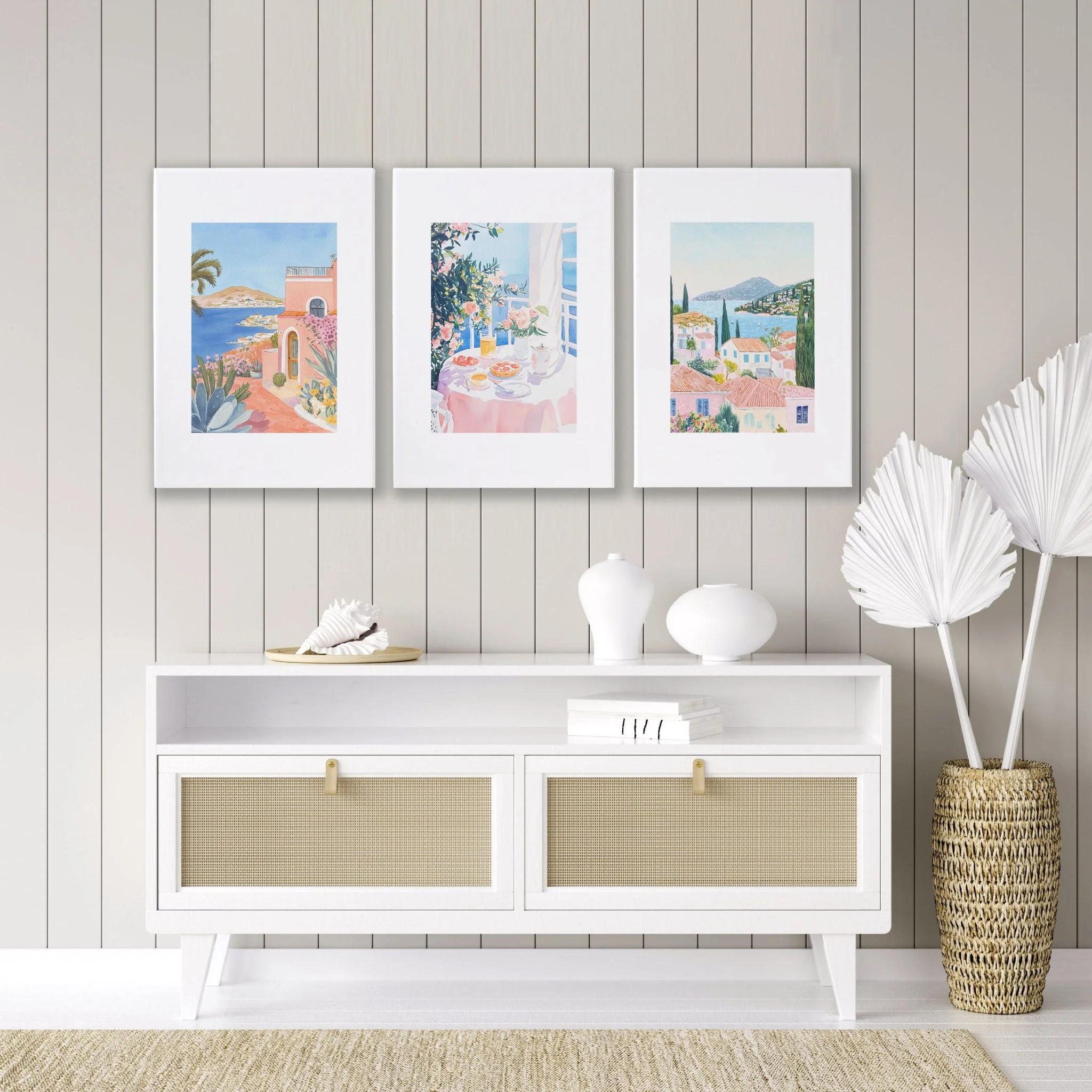 Large Canvas Pictures For Living Room | Set of 3 Beach Decor Wall art Prints - Image 7
