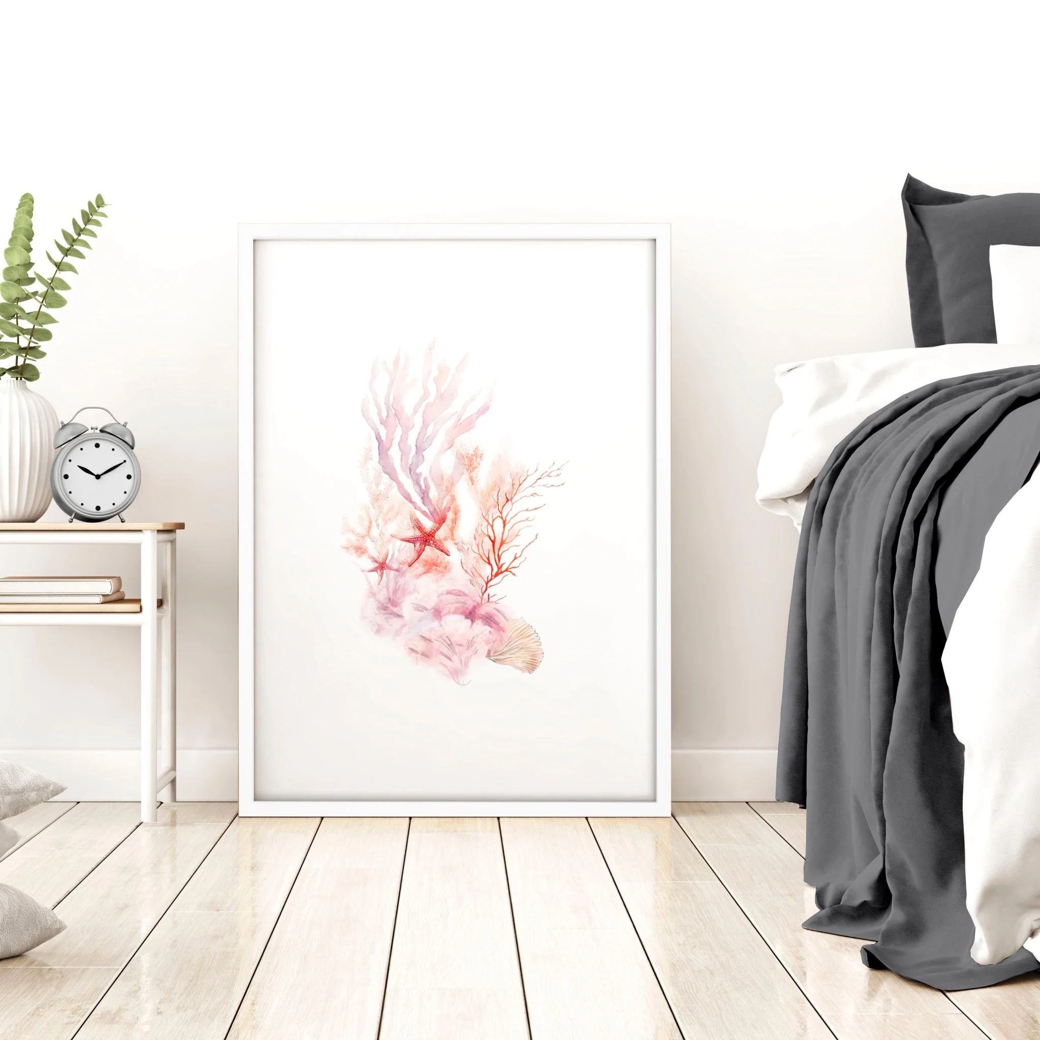 Large Coastal Wall Art | Set of 3 Seashells Wall art Prints - Image 7