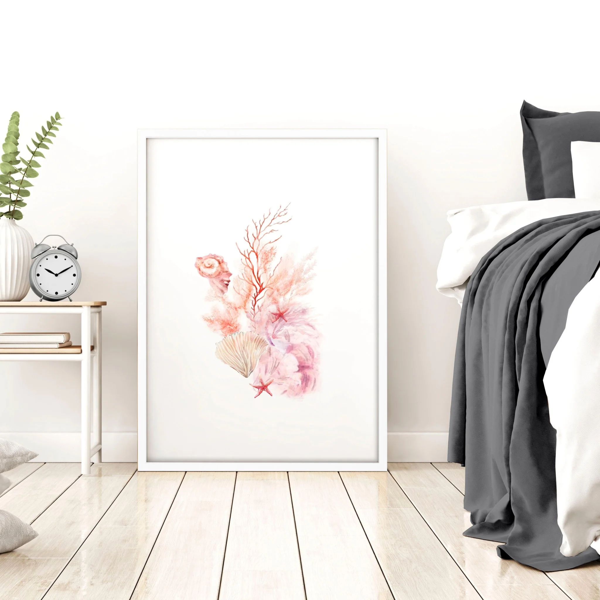 Large Coastal Wall Art | Set of 3 Seashells Wall art Prints - Image 9
