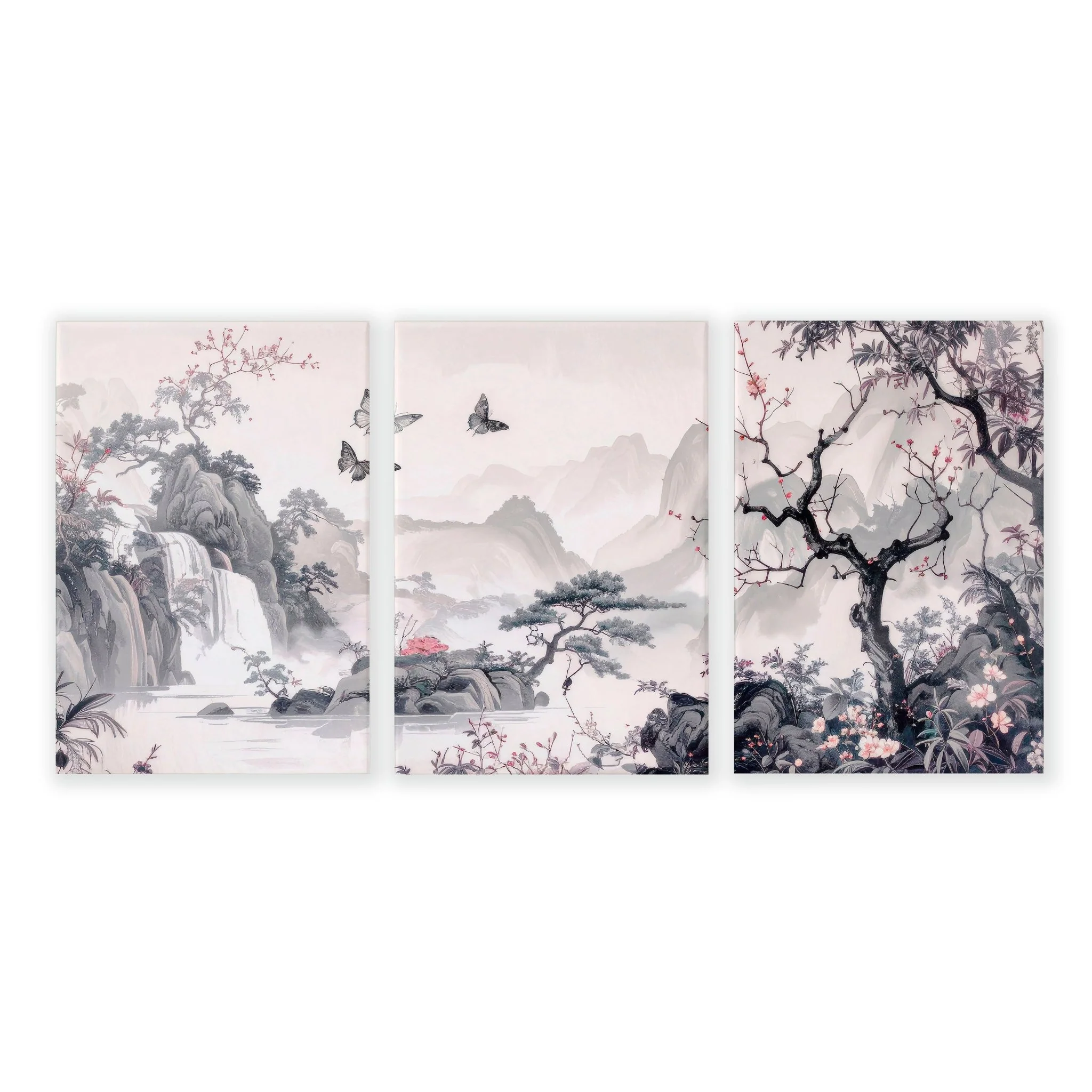 Large Contemporary Wall Art | Set of 3 Chinoiserie Wall art Prints - Image 16