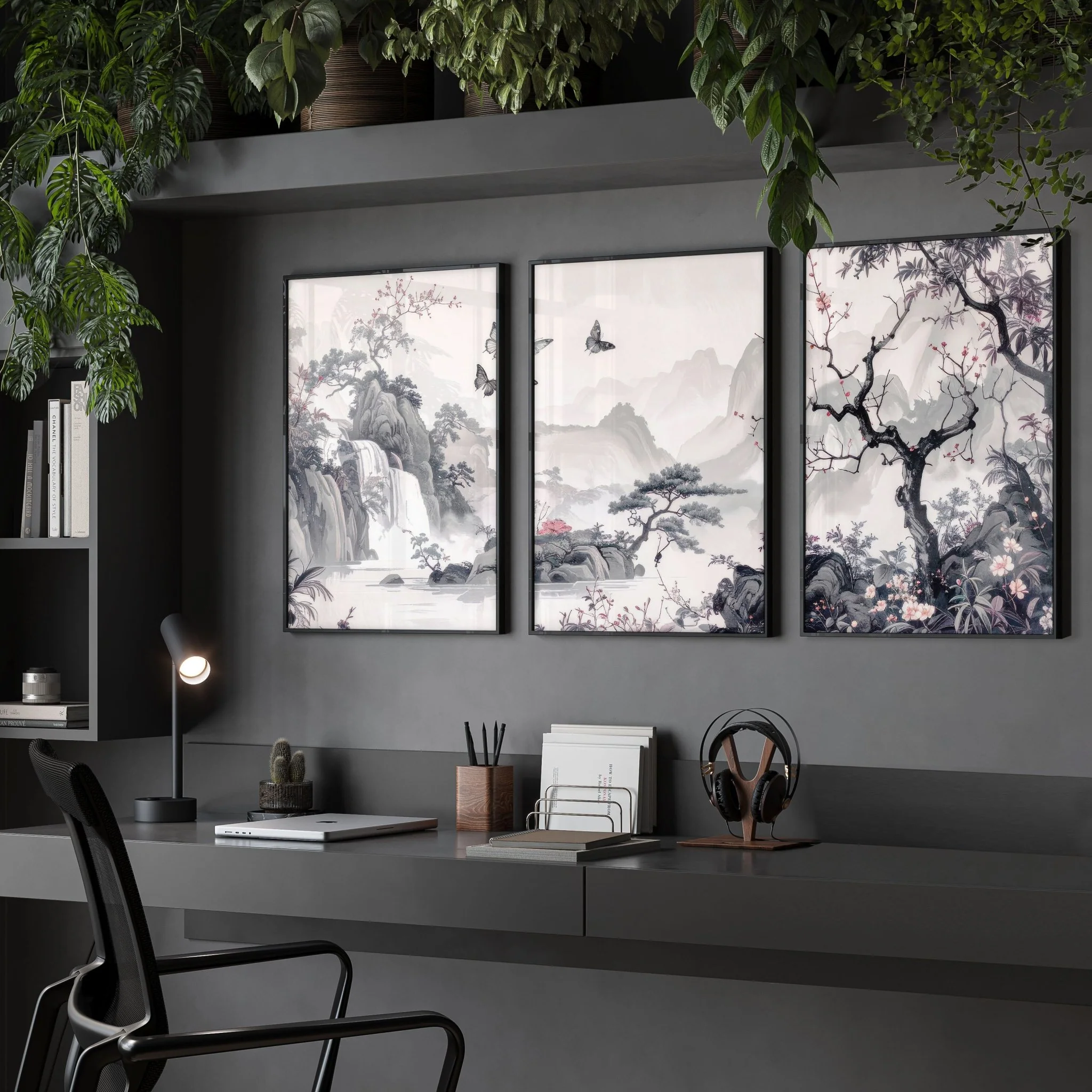 Large Contemporary Wall Art | Set of 3 Chinoiserie Wall art Prints - Image 6