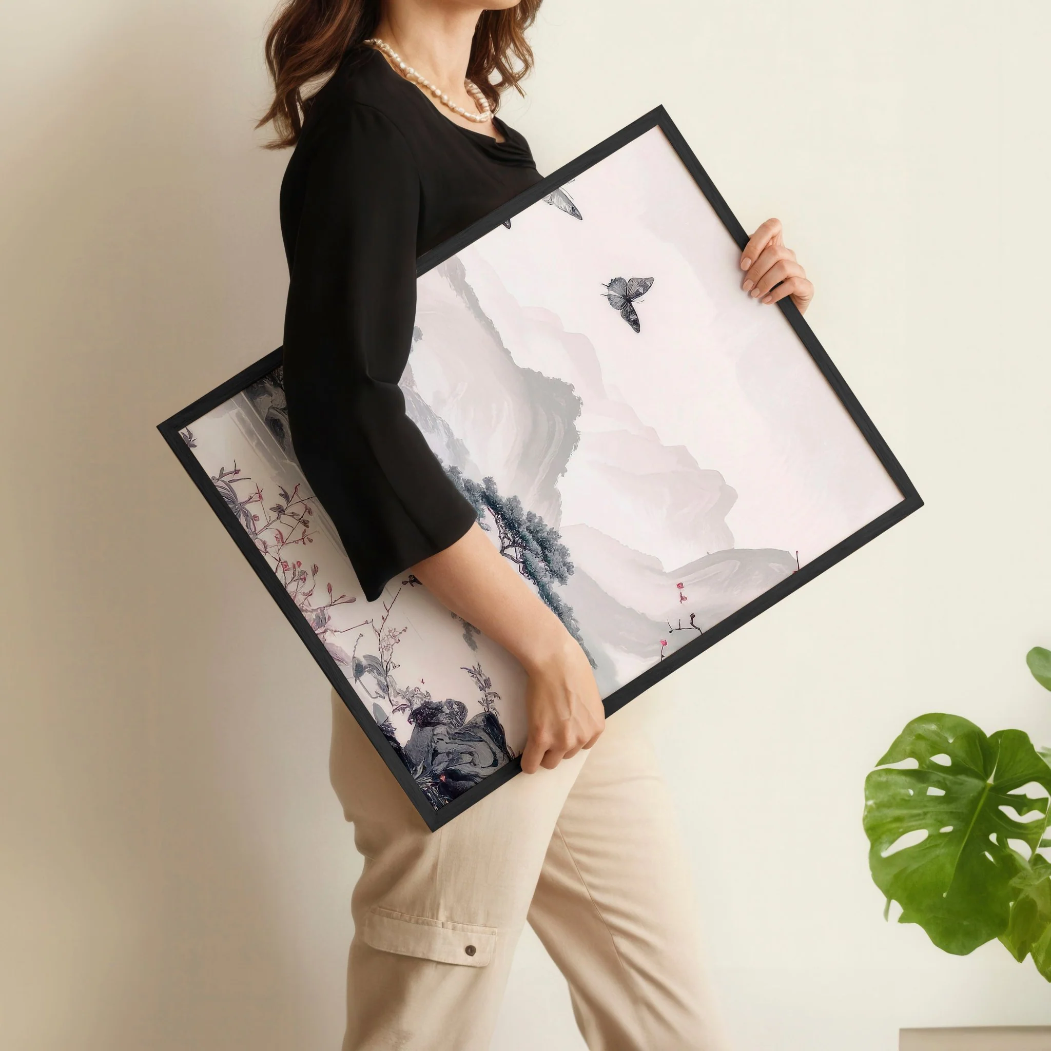 Large Contemporary Wall Art | Set of 3 Chinoiserie Wall art Prints - Image 8