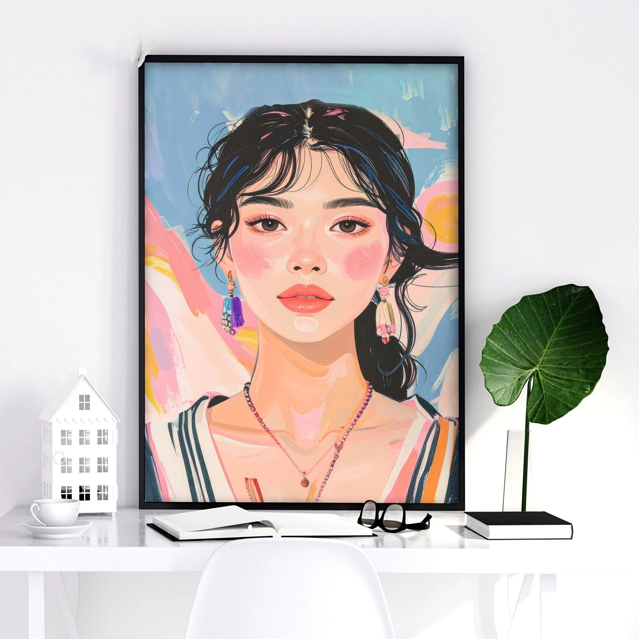 Large Framed Pictures | Set of 3 Boho Women Wall art Prints - Image 11