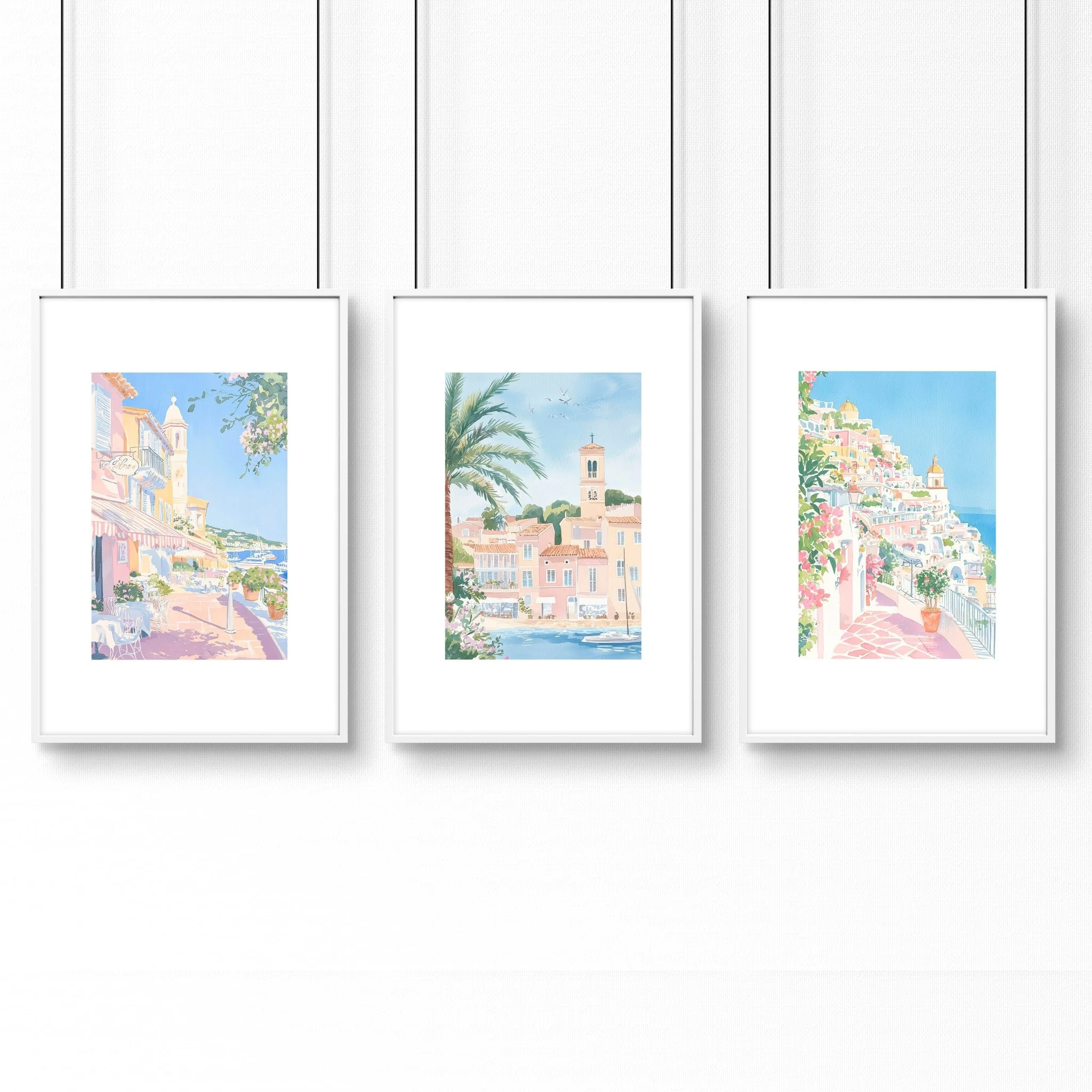 Large Framed Wall Paintings | Set of 3 Beach Decor Wall art Prints - Image 15