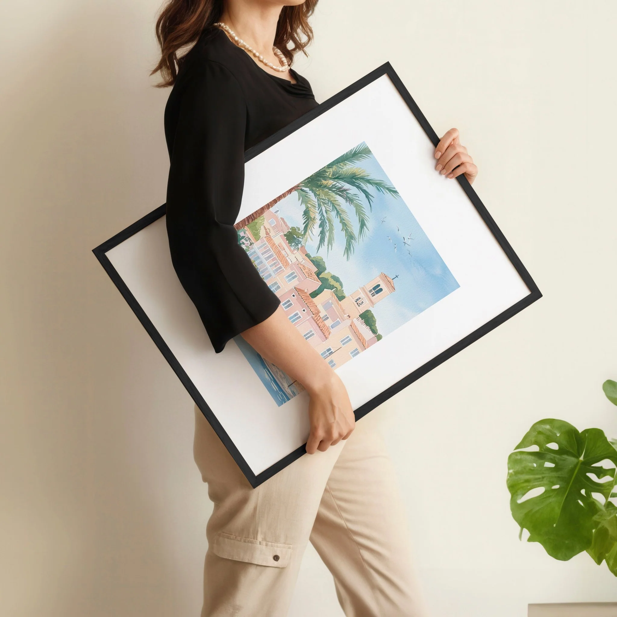 Large Framed Wall Paintings | Set of 3 Beach Decor Wall art Prints - Image 9