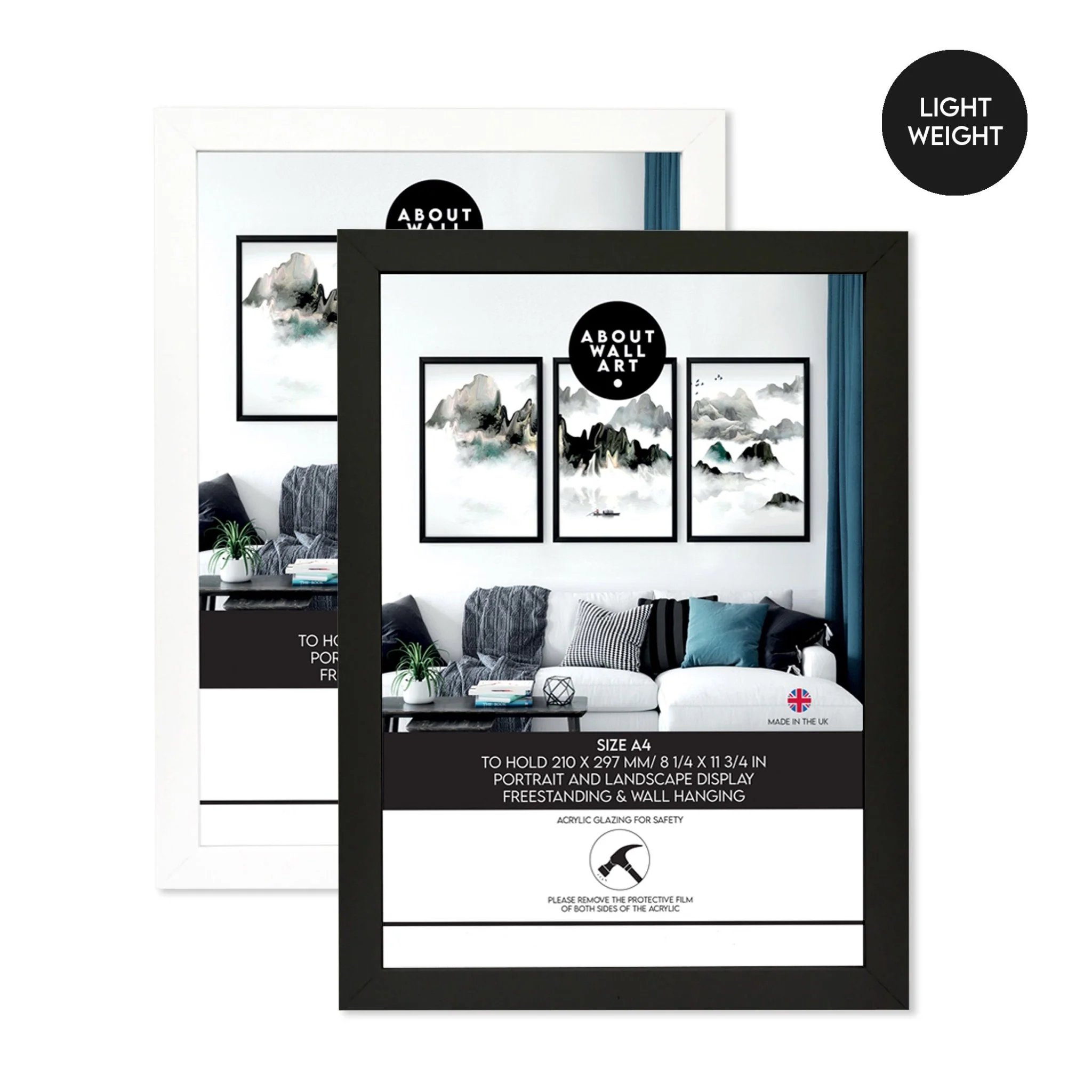 Large frames for pictures in sizes A4 / A3 / A2 / 20x30 in