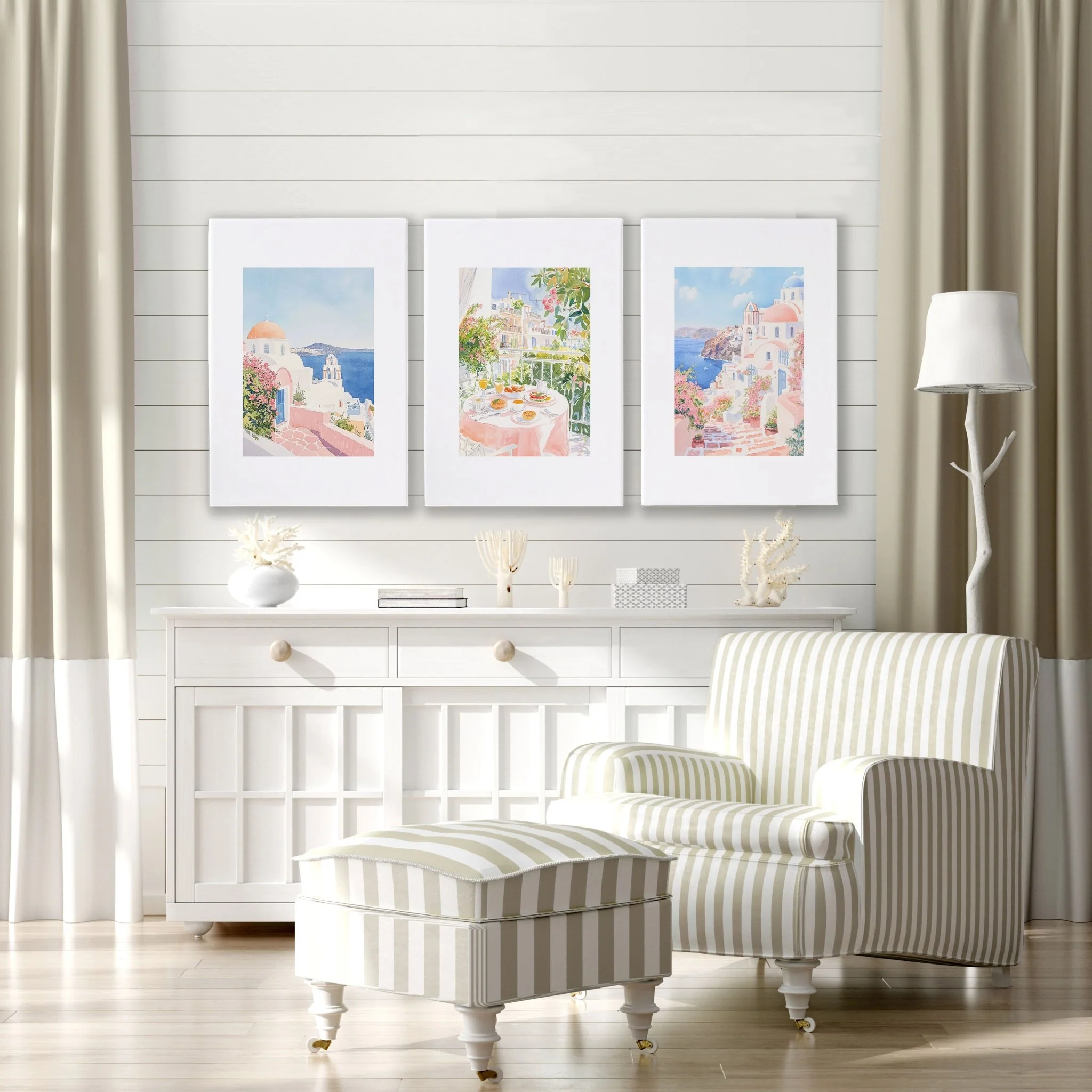 Large Living Room Canvas Art | Set of 3 Beach Decor Wall art Prints - Image 4