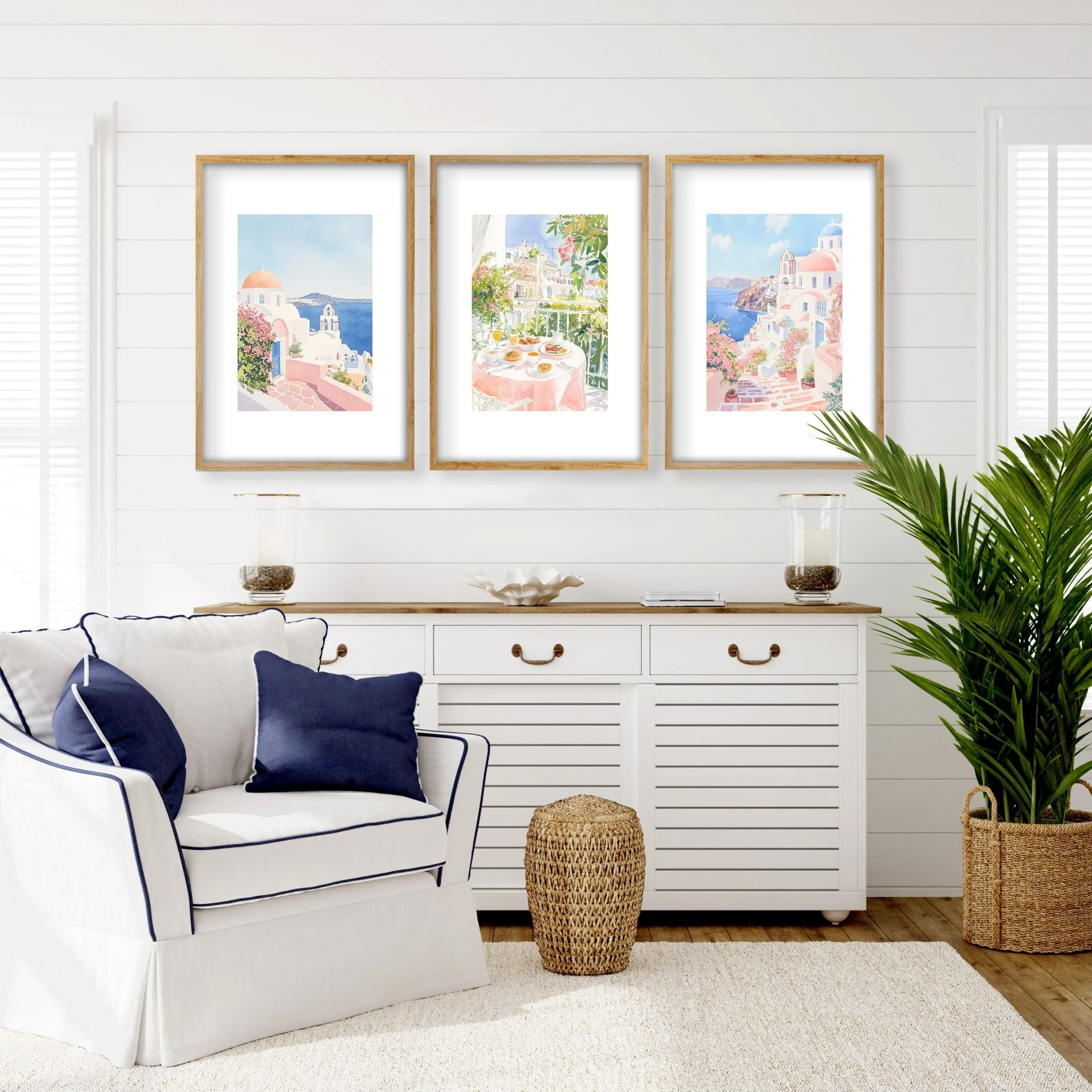 Large Living Room Canvas Art | Set of 3 Beach Decor Wall art Prints - Image 6