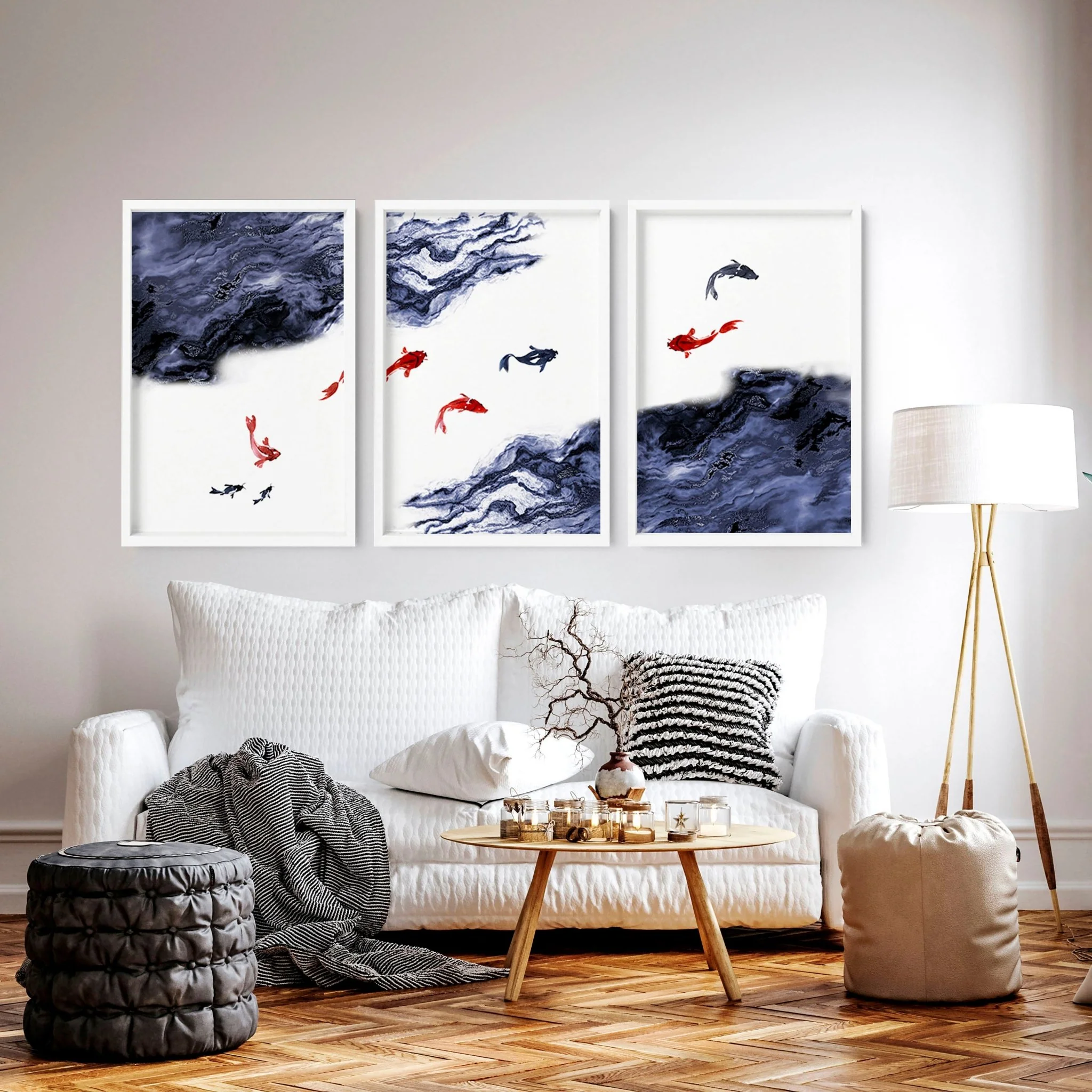 Large living room picture | set of 3 wall art prints - Image 2