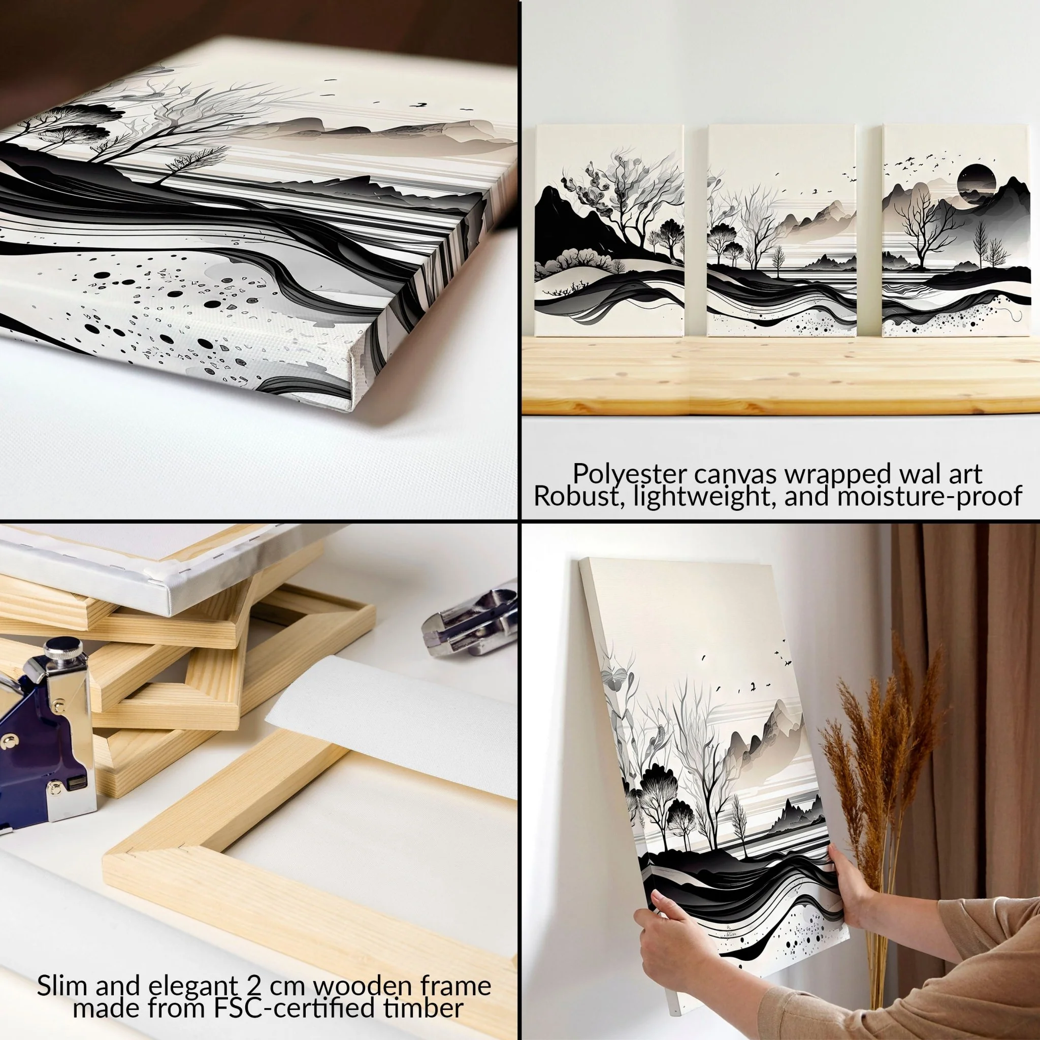 Large Living Room Pictures | Set of 3 wall art prints - Image 10