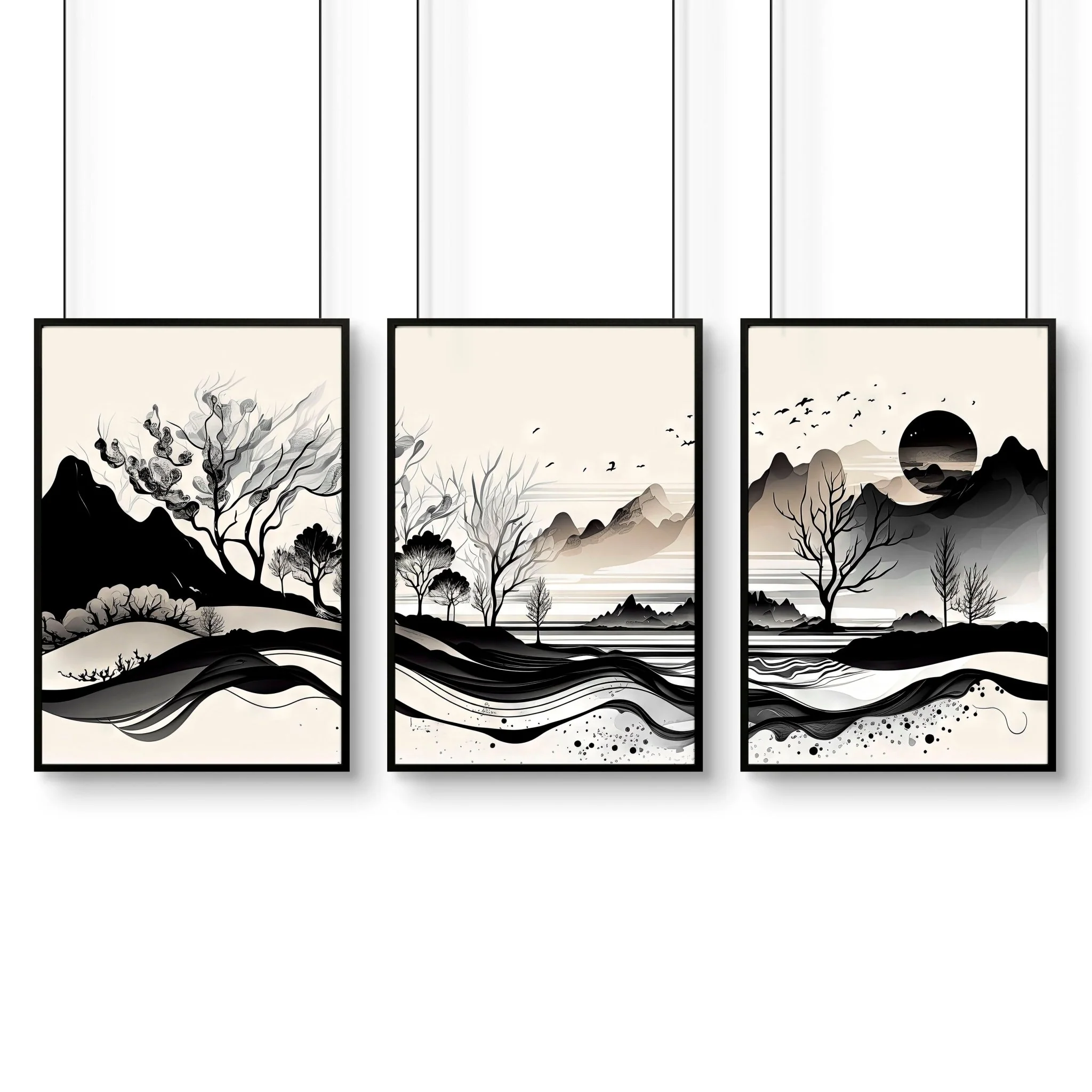 Large Living Room Pictures | Set of 3 wall art prints - Image 11